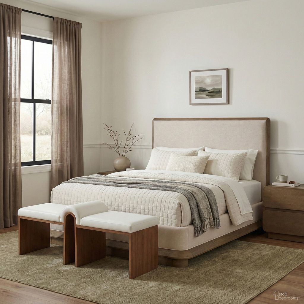 Adagio Upholstered Bedroom Set In Brown