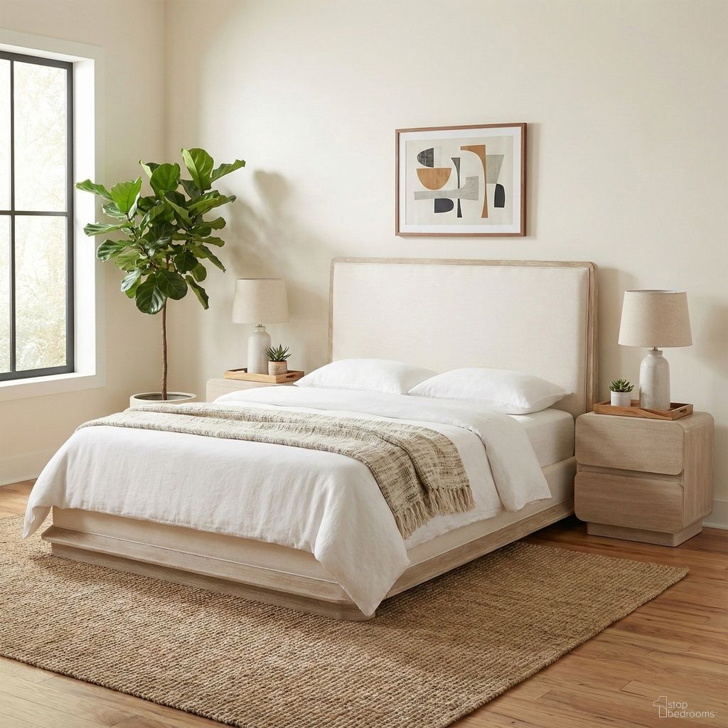 Adagio Upholstered Bedroom Set In Natural