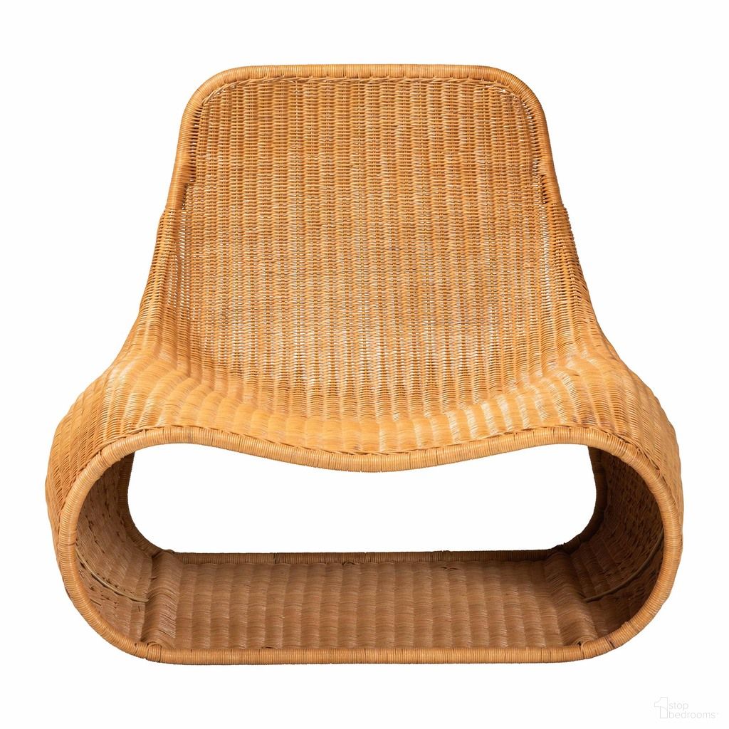 Adala Natural Rattan Loop Lounge Chair In Light Honey