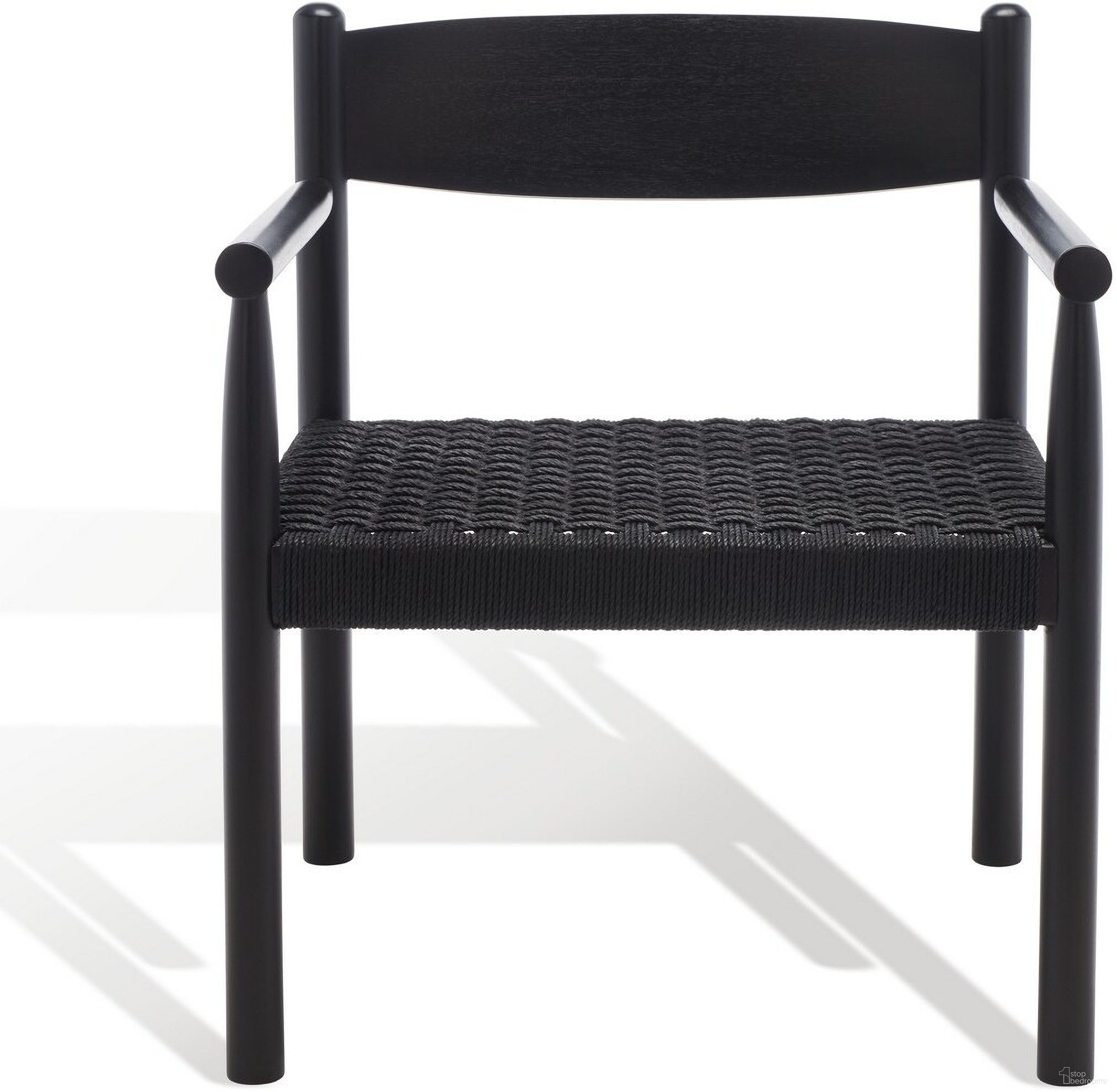 Adalee Danish Rope Accent Chair In Black