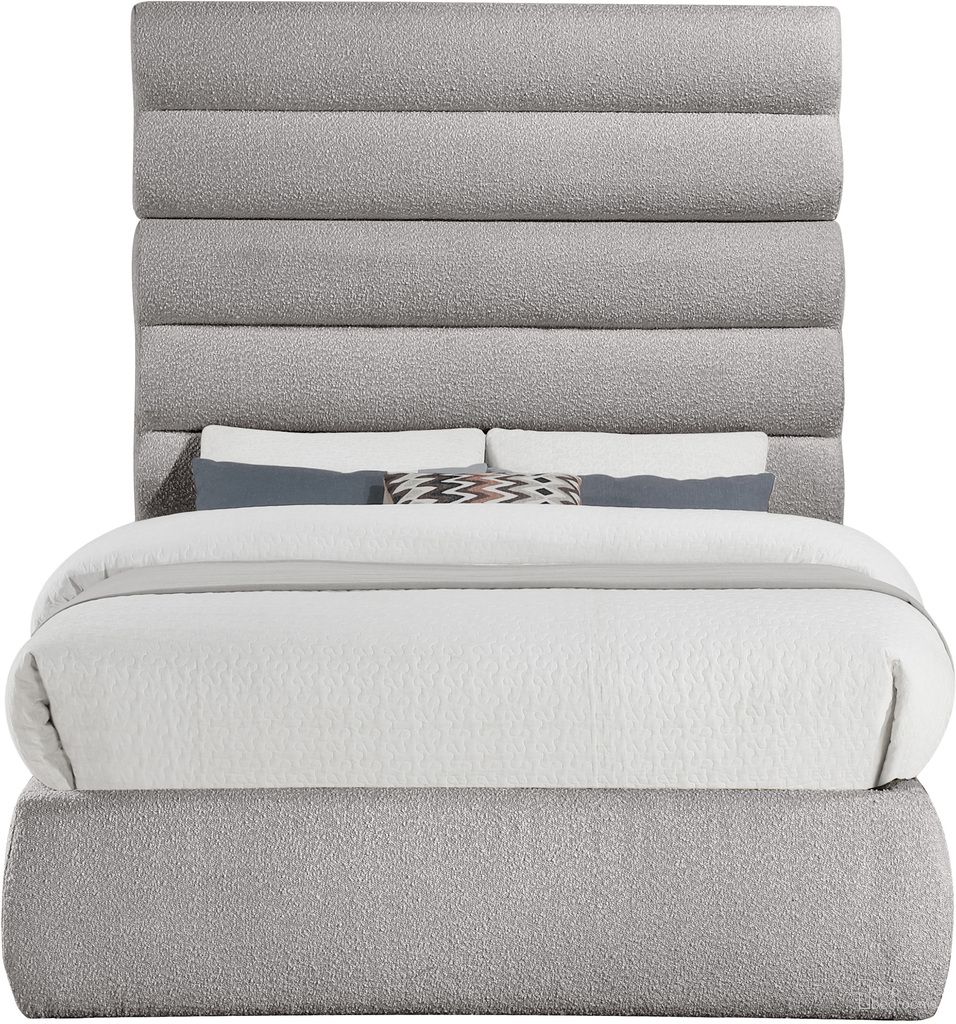 The appearance of Adam Boucle Fabric Full Bed In Taupe designed by Meridian in the modern / contemporary interior design. This taupe piece of furniture  was selected by 1StopBedrooms from Adam Collection to add a touch of cosiness and style into your home. Sku: B1256Taupe-F Box 1/3 (Headboard);B1256Taupe-F Box 2/3 (Footboard / Rails / Slats);B1256Taupe-F Box 3/3 (Full Panel). Bed Type: Panel Bed. Bed Size: Full. Material: Boucle Fabric.