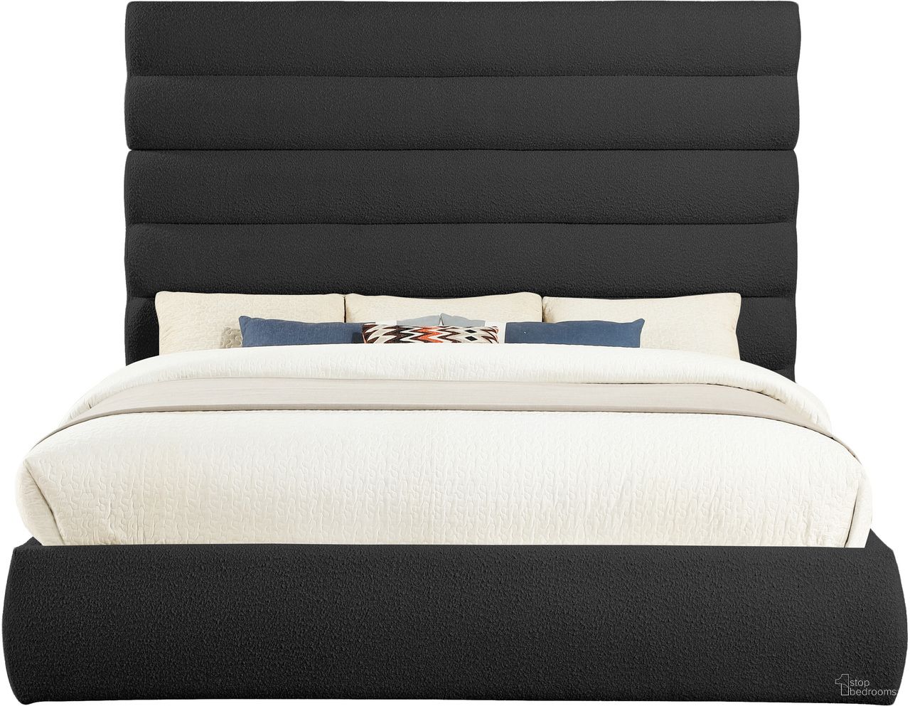 The appearance of Adam Boucle Fabric King Bed In Black designed by Meridian in the modern / contemporary interior design. This black piece of furniture was selected by 1StopBedrooms from Adam Collection to add a touch of cosiness and style into your home. Sku: B1256Black-K Box 1/3 (Headboard);B1256Black-K Box 2/3 (Footboard / Rails / Slats);B1256Black-K Box 3/3 (King Panel). Bed Type: Panel Bed. Bed Size: King. Material: Boucle Fabric.
