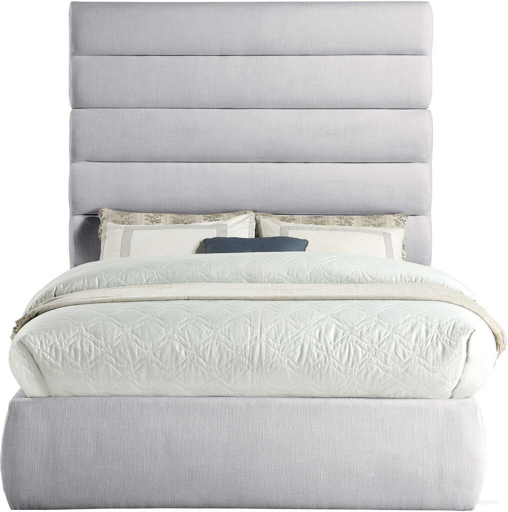 The appearance of Adam Linen Textured Fabric Full Bed In Grey Linen designed by Meridian in the modern / contemporary interior design. This grey linen piece of furniture was selected by 1StopBedrooms from Adam Collection to add a touch of cosiness and style into your home. Sku: B1255Grey-F Box 1/3 (Headboard);B1255Grey-F Box 2/3 (Footboard / Rails / Slats);B1255Grey-F Box 3/3 (Full Panel). Bed Type: Panel Bed. Bed Size: Full. Material: Linen.