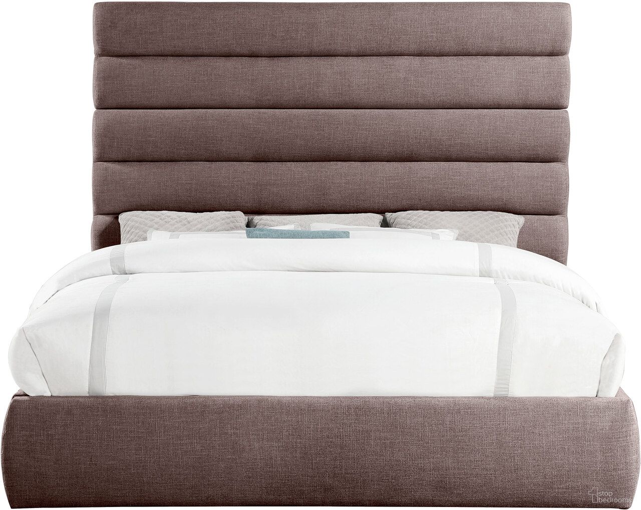 The appearance of Adam Linen Textured Fabric King Bed In Brown designed by Meridian in the modern / contemporary interior design. This brown piece of furniture was selected by 1StopBedrooms from Adam Collection to add a touch of cosiness and style into your home. Sku: B1255Brown-K Box 1/3 (Headboard);B1255Brown-K Box 2/3 (Footboard / Rails / Slats);B1255Brown-K Box 3/3 (King Panel). Bed Type: Panel Bed. Bed Size: King. Material: Linen.