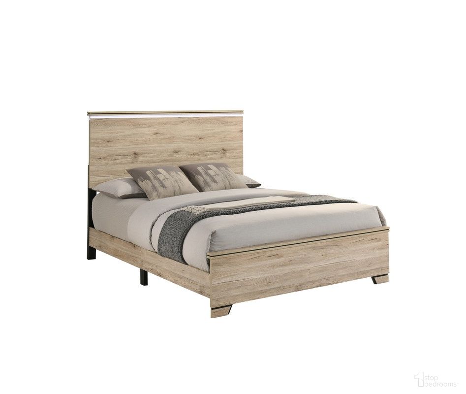 The appearance of Adamelia Queen Panel Bed with LED Headboard in Light Oak designed by Best Quality Furniture in the country / farmhouse interior design. This light oak piece of furniture was selected by 1StopBedrooms from Adamelia Collection to add a touch of cosiness and style into your home. Sku: B831-QB. Bed Type: Panel Bed. Bed Size: Queen. Material: MDF.