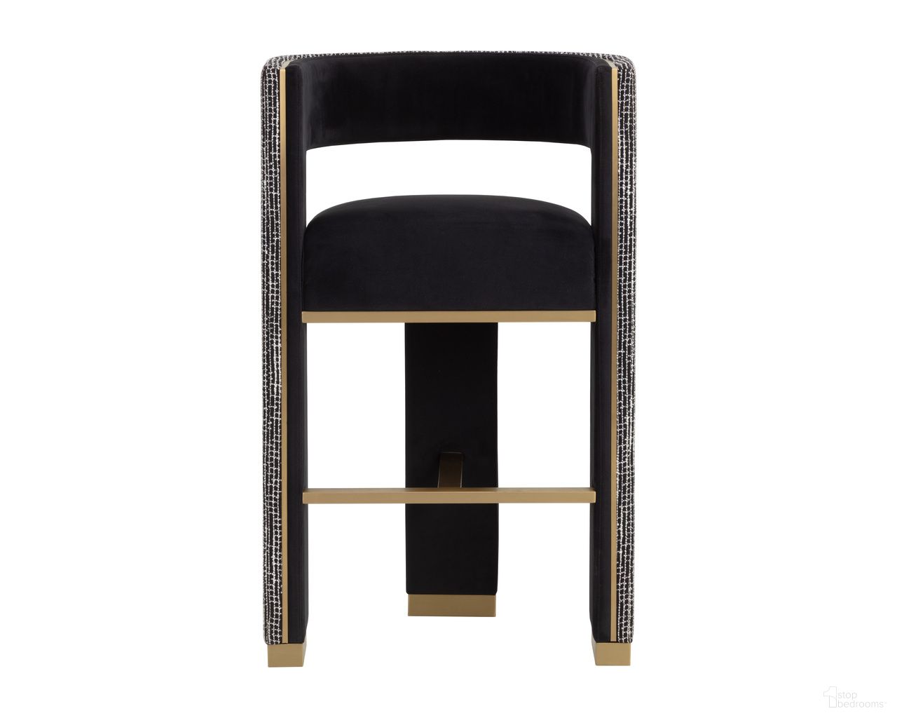 Adamina Barstool In Abbington Black and Hobbes Night