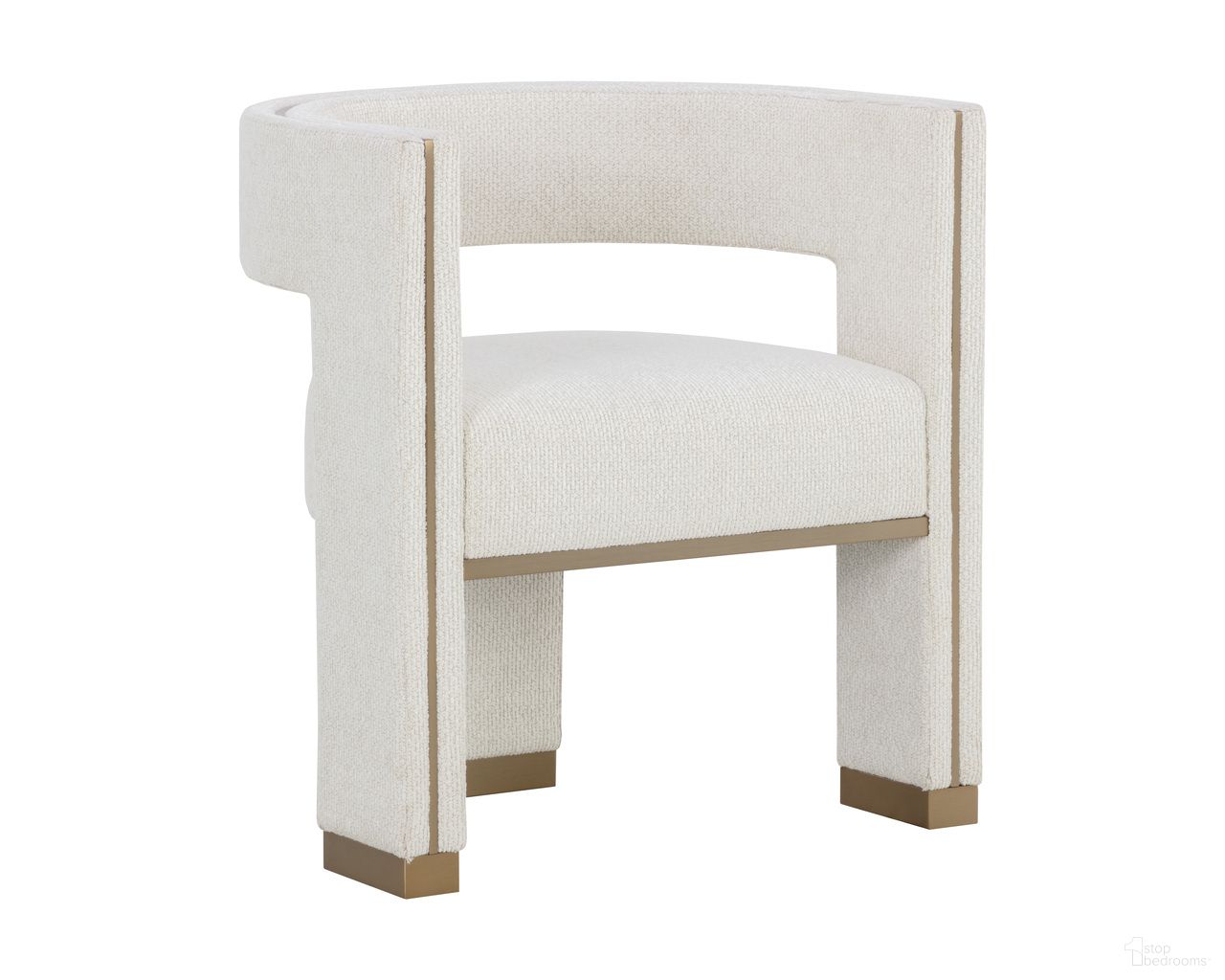 Adamina Dining Armchair In Rhea Light Barley