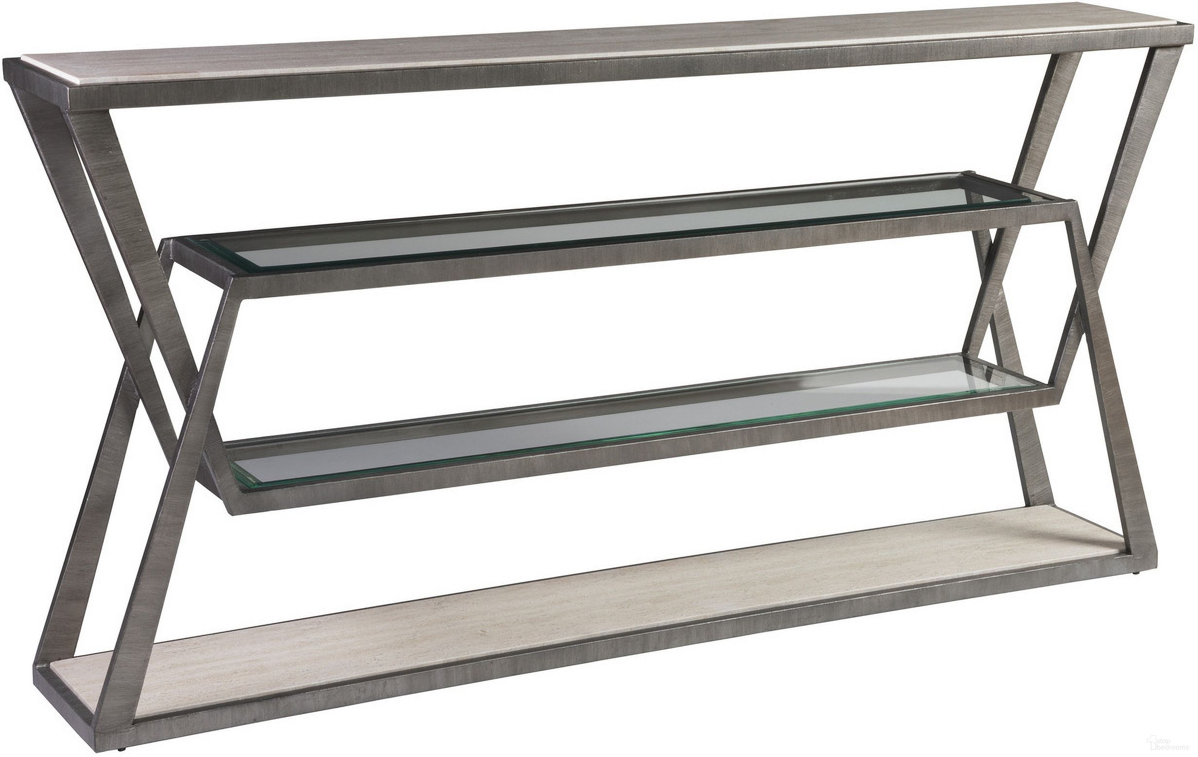 The appearance of Signature Designs Adamo Console In Silver Leaf designed by Artistica Home in the transitional interior design. This silver leaf piece of furniture was selected by 1StopBedrooms from Signature Designs Collection to add a touch of cosiness and style into your home. Sku: 2273-966. Material: Metal.