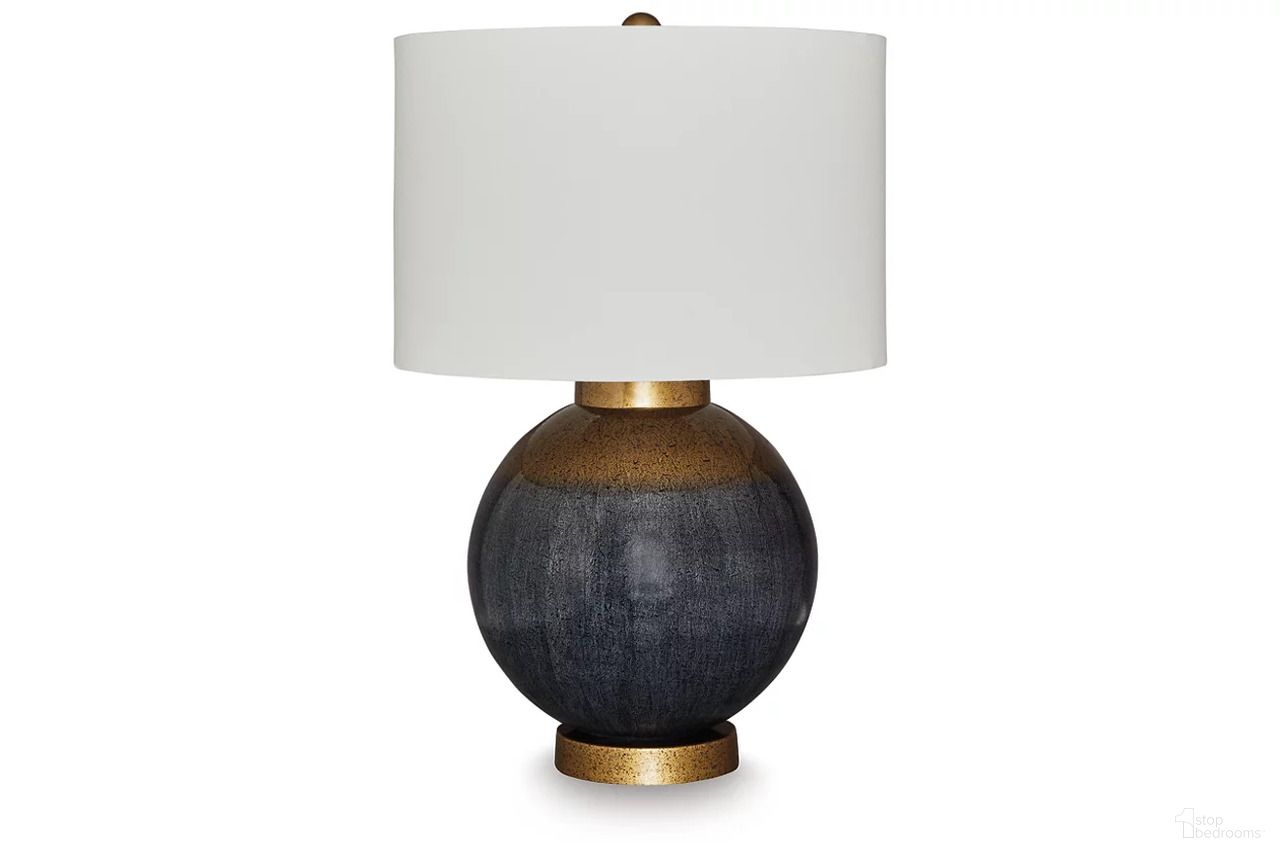 The appearance of Adara Table Lamp In Blue and Gold designed by Signature Design by Ashley in the modern / contemporary interior design. This blue/gold piece of furniture was selected by 1StopBedrooms from Adara Collection to add a touch of cosiness and style into your home. Sku: L207564. Material: Fabric.