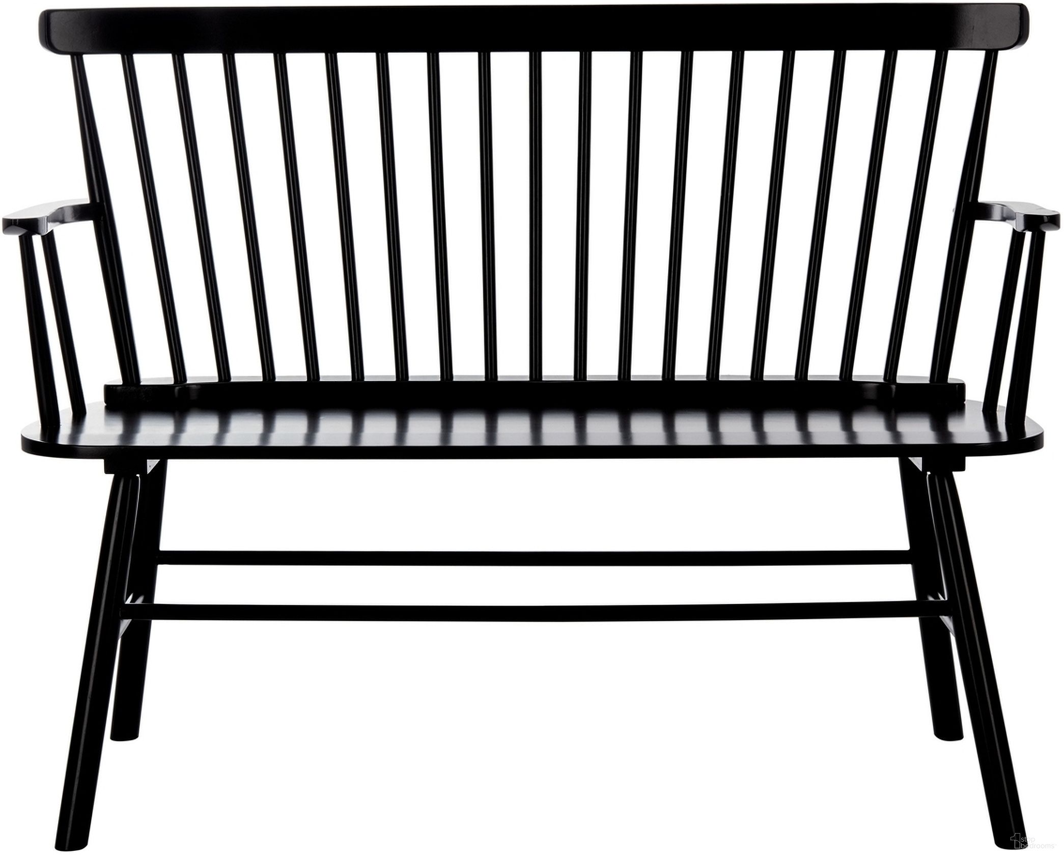 The appearance of Addison Black Spindleback Settee designed by Safavieh in the modern / contemporary interior design. This black piece of furniture was selected by 1StopBedrooms from Addison Collection to add a touch of cosiness and style into your home. Sku: AMH8513A. Material: Wood.