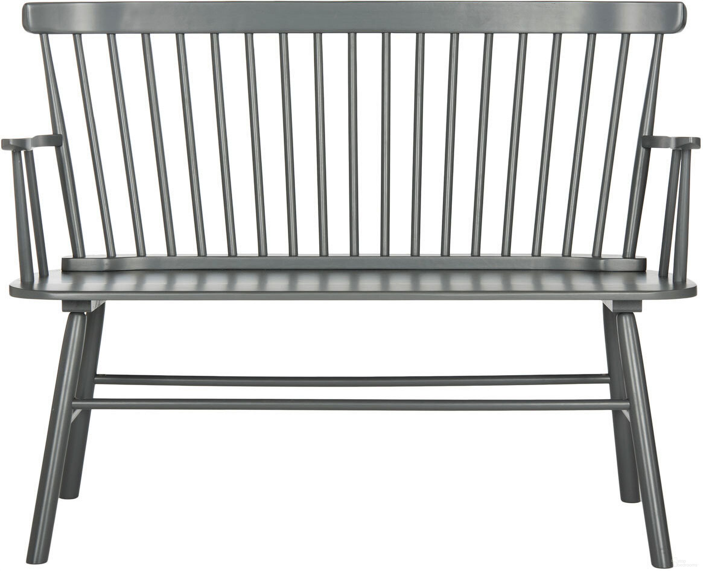 The appearance of Addison Gray Spindleback Settee designed by Safavieh in the modern / contemporary interior design. This grey piece of furniture was selected by 1StopBedrooms from Addison Collection to add a touch of cosiness and style into your home. Sku: AMH8513C. Material: Wood.