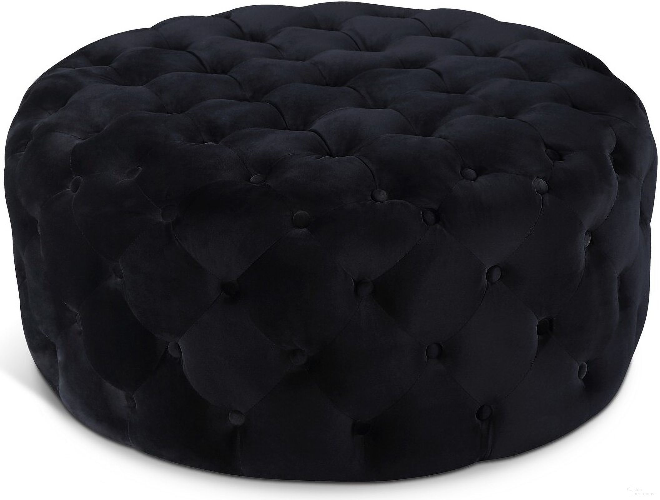 The appearance of Addison Velvet Ottoman/Bench In Black designed by Meridian in the modern / contemporary interior design. This black piece of furniture was selected by 1StopBedrooms from Addison Collection to add a touch of cosiness and style into your home. Sku: 122Black. Material: Velvet.