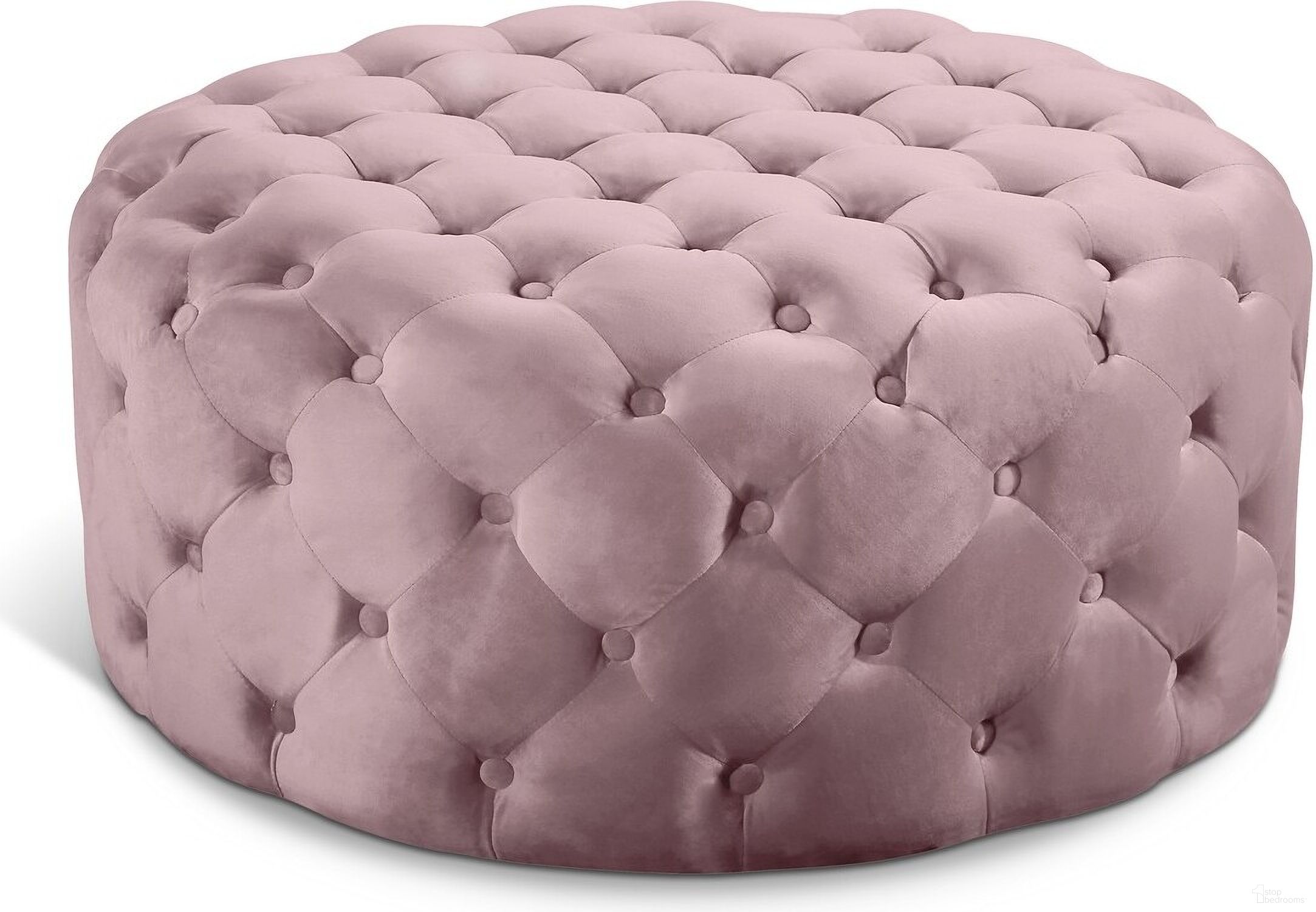 The appearance of Addison Velvet Ottoman/Bench In Pink designed by Meridian in the modern / contemporary interior design. This pink piece of furniture was selected by 1StopBedrooms from Addison Collection to add a touch of cosiness and style into your home. Sku: 122Pink. Material: Velvet.