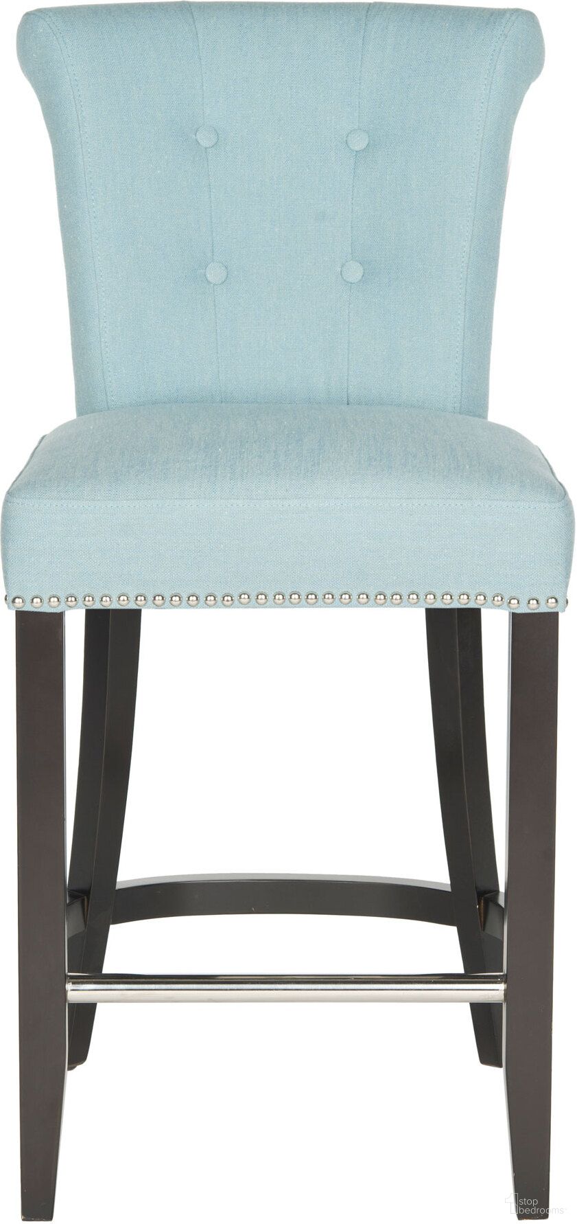 The appearance of Addo Ring Sky Blue Counter Stool designed by Safavieh in the modern / contemporary interior design. This sky blue piece of furniture was selected by 1StopBedrooms from Addo Collection to add a touch of cosiness and style into your home. Sku: HUD8241C. Material: Stainless Steel.