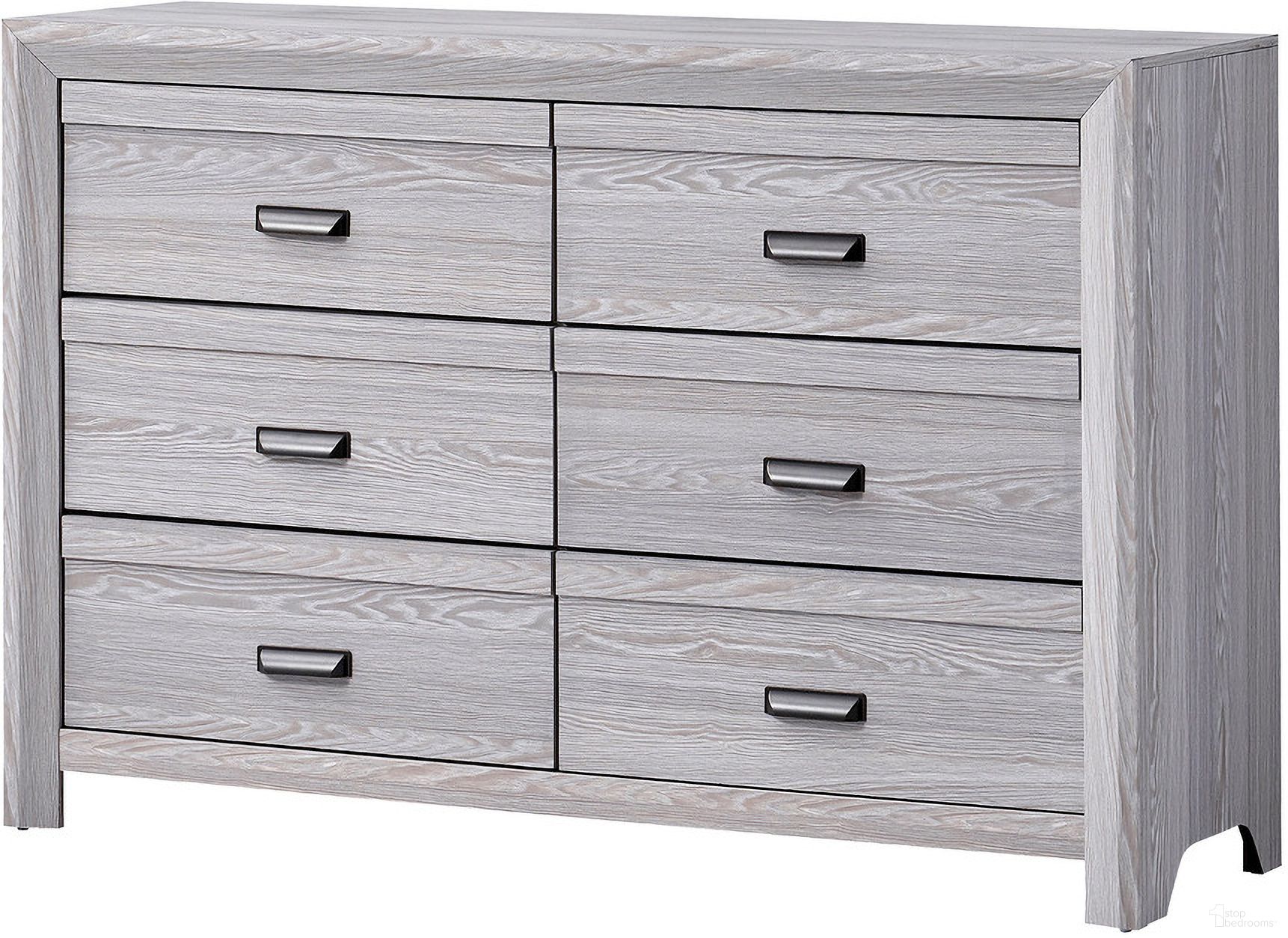 The appearance of Adelaide Dresser In Driftwood designed by Crown Mark in the transitional interior design. This driftwood piece of furniture  was selected by 1StopBedrooms from Adelaide Collection to add a touch of cosiness and style into your home. Sku: B6710-1. Material: MDF.