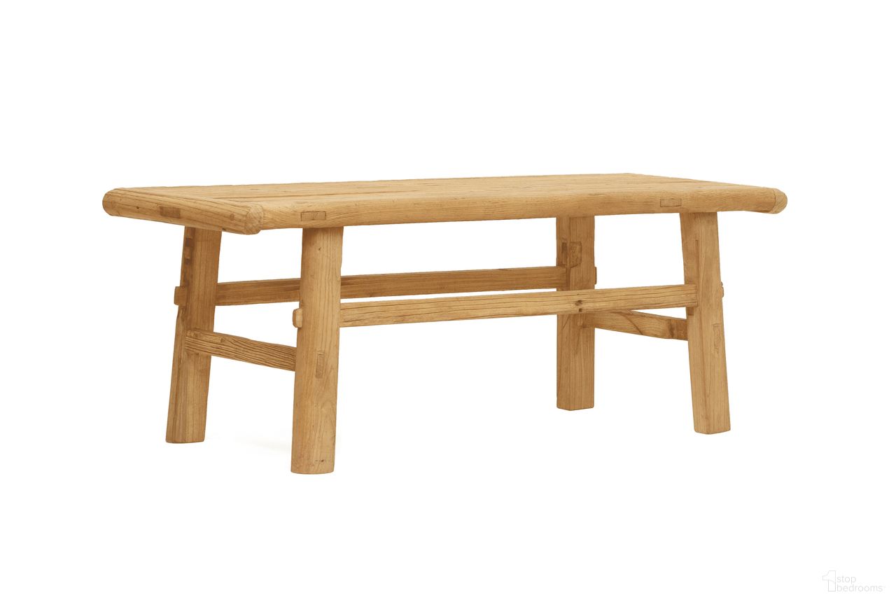 The appearance of Adelaide Reclaimed Elm Wood Coffee Table In Natural designed by Rowena Interiors in the rustic / southwestern interior design. This natural piece of furniture  was selected by 1StopBedrooms from Adelaide Collection to add a touch of cosiness and style into your home. Sku: AH1444. Material: Elm Wood.