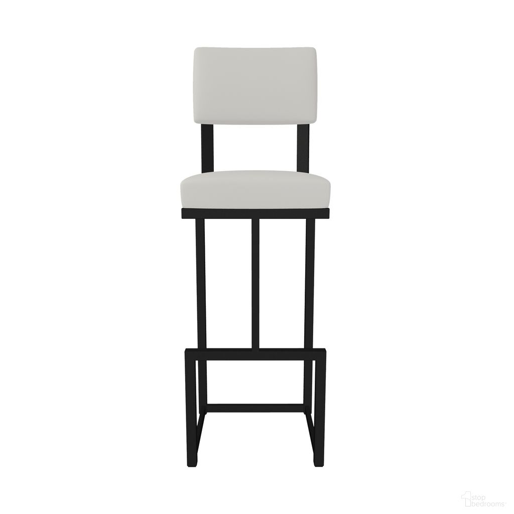 The appearance of Adele 26 Inch Counter Height Stool In Sable Onyx and Vail Pure White designed by Wesley Allen in the modern / contemporary interior design. This sable onyx/vail pure white piece of furniture was selected by 1StopBedrooms from Adele Collection to add a touch of cosiness and style into your home. Sku: B236H26-XS-MB-APW. Material: Metal.