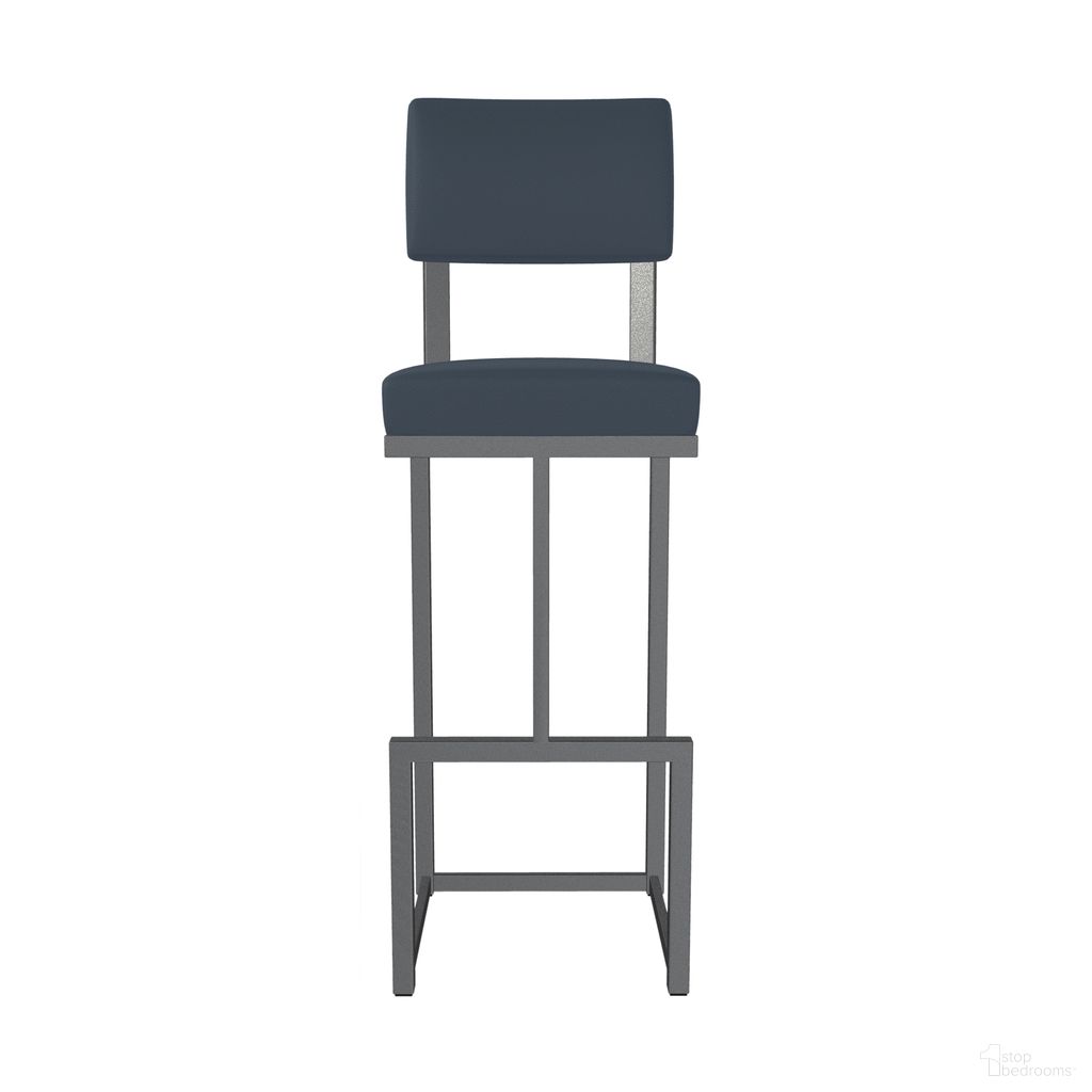 The appearance of Adele 30 Inch Bar Height Stool In Lustrous Silver White and Midnight Blue designed by Wesley Allen in the modern / contemporary interior design. This lustrous silver white/midnight blue piece of furniture was selected by 1StopBedrooms from Adele Collection to add a touch of cosiness and style into your home. Sku: B236H30-XS-SLP-DWB. Material: Metal.