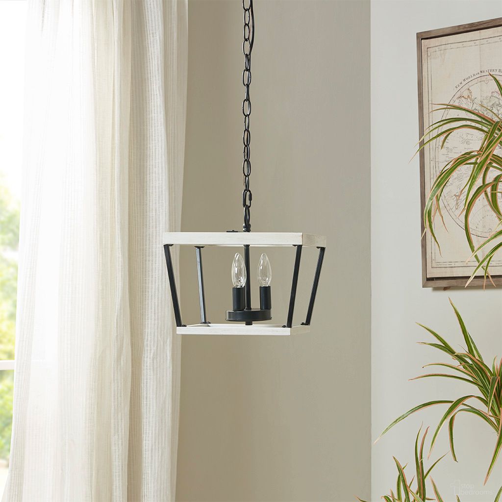 The appearance of Adele Farmhouse Metal Pendant In White and Black designed by Olliix in the modern / contemporary interior design. This white/black piece of furniture  was selected by 1StopBedrooms from Adele Collection to add a touch of cosiness and style into your home. Sku: II151-0114. Material: Iron.