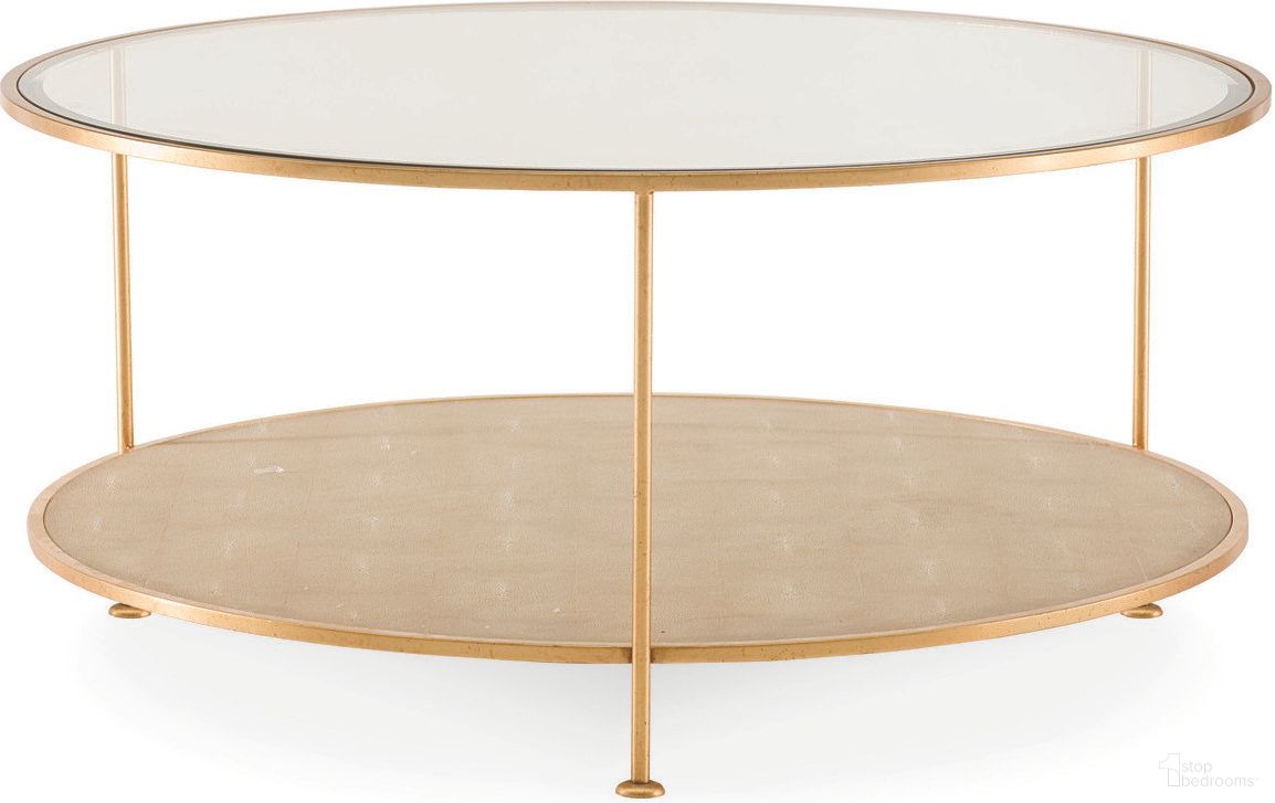 The appearance of Adele Round Cocktail Table In Gold designed by Century Furniture in the transitional interior design. This gold piece of furniture was selected by 1StopBedrooms from Monarch Collection to add a touch of cosiness and style into your home. Sku: MN5576. Material: Metal.