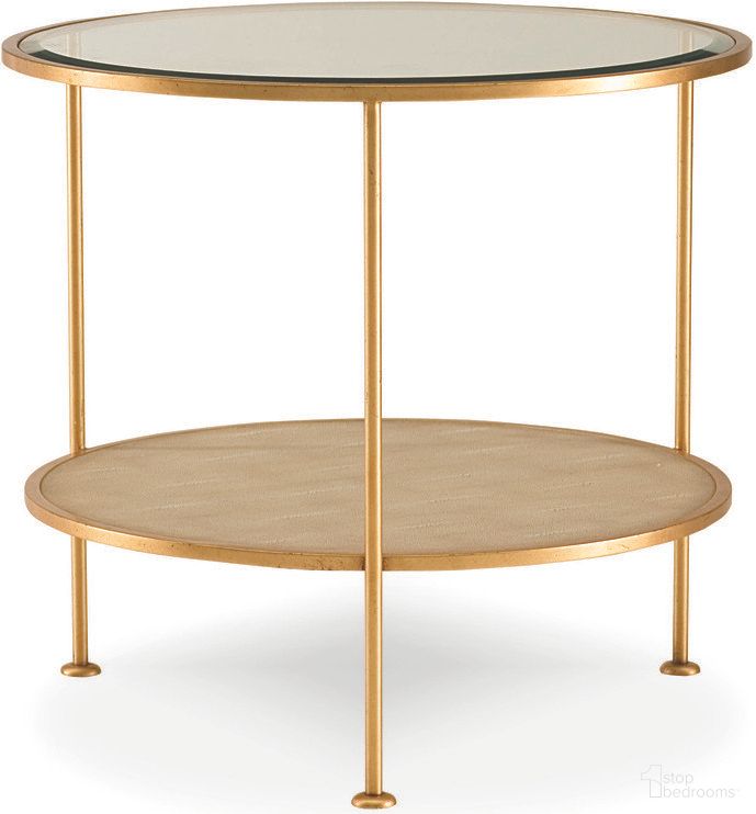 The appearance of Adele Round End Table In Gold designed by Century Furniture in the transitional interior design. This gold piece of furniture was selected by 1StopBedrooms from Monarch Collection to add a touch of cosiness and style into your home. Sku: MN5577. Material: Metal.