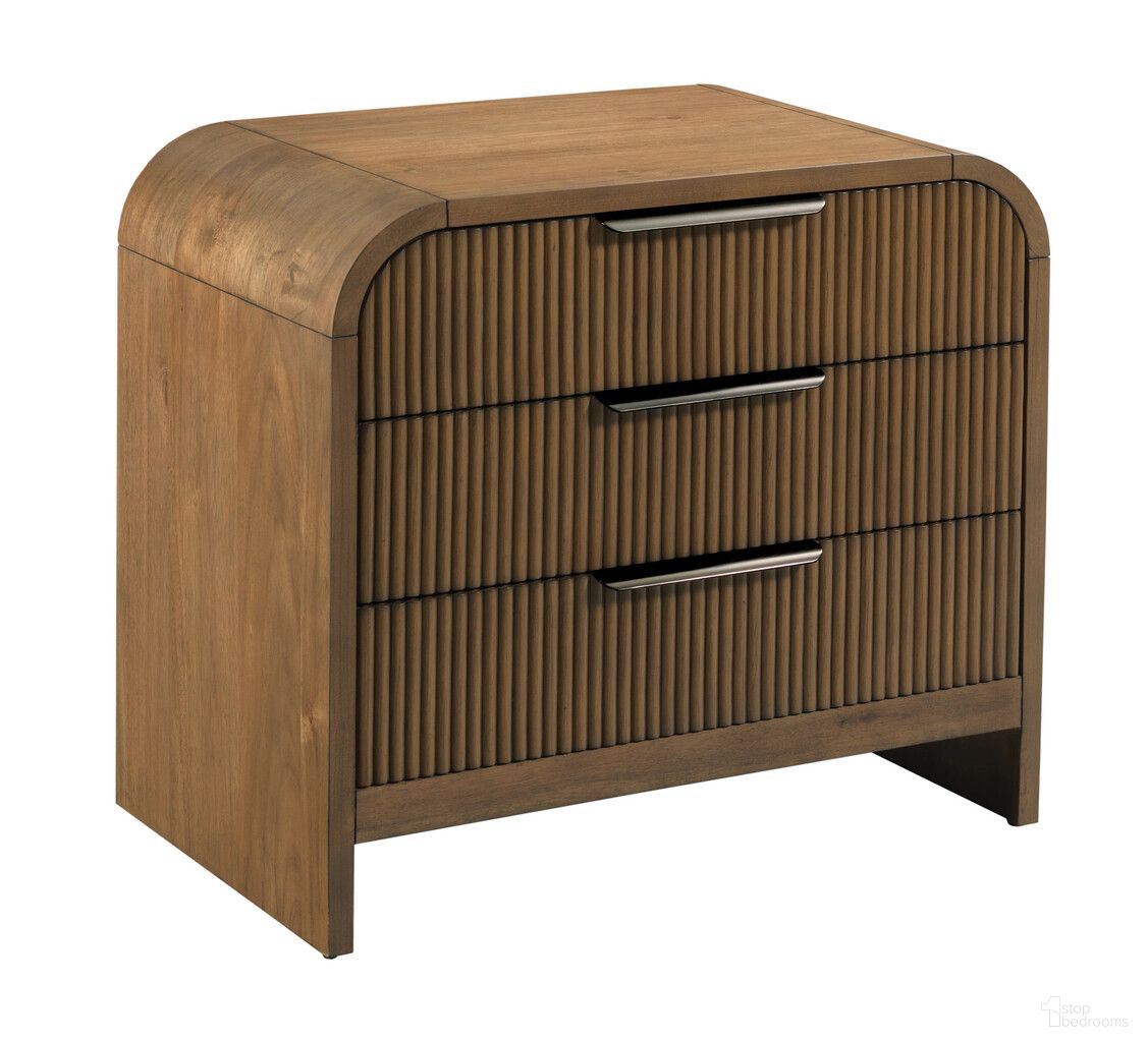 The appearance of Adele Three Drawer Nightstand designed by Hammary in the transitional interior design. This piece of furniture was selected by 1StopBedrooms from Hidden Treasures Collection to add a touch of cosiness and style into your home. Sku: 090-1251.