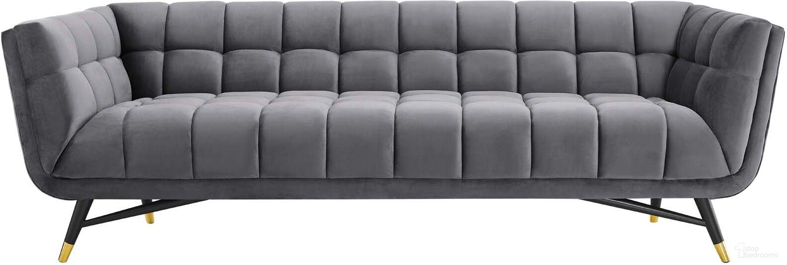 Adept Gray Performance Velvet Sofa