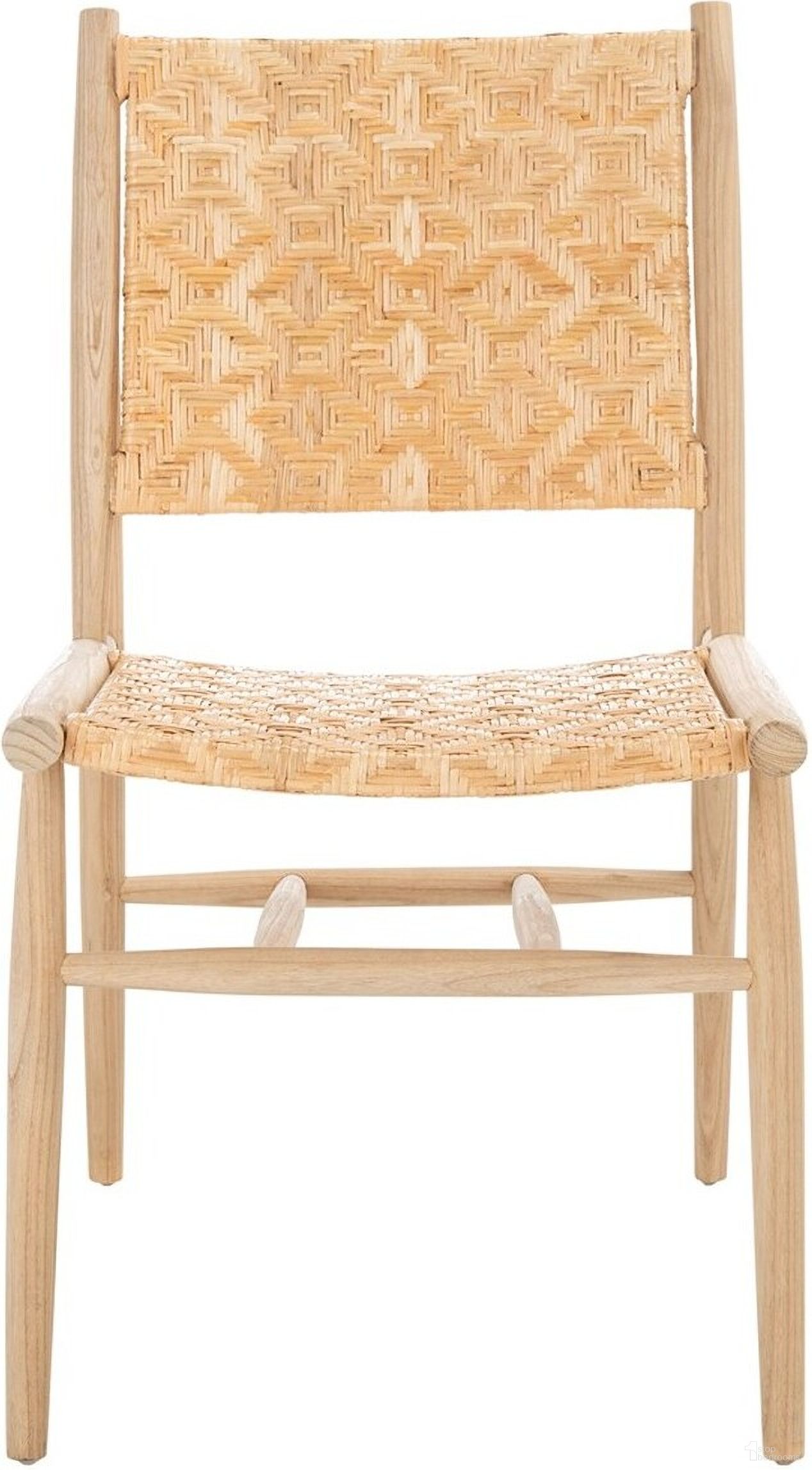 Adira Rattan Dining Chair Set of 2 in Natural