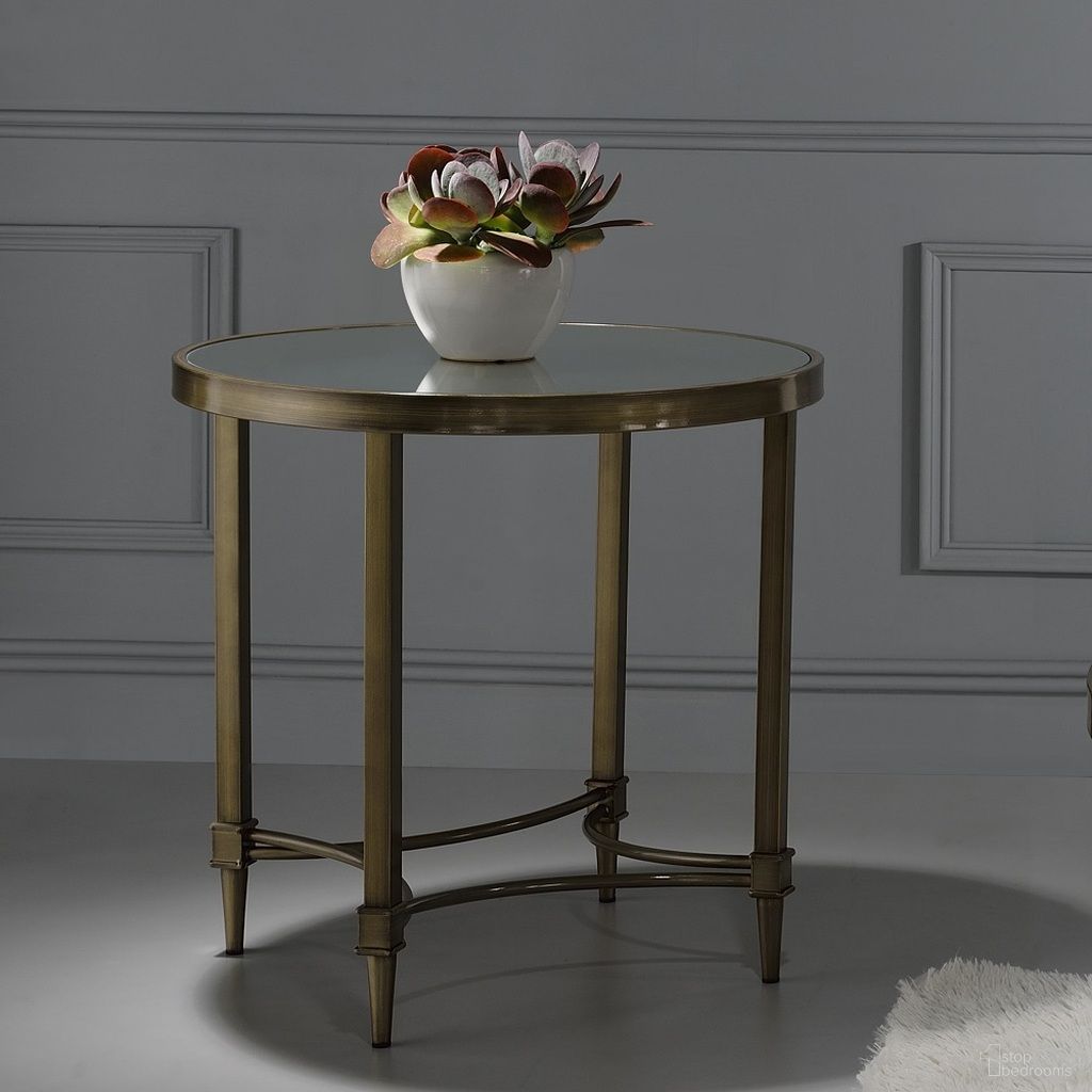 Aditya End Table In Brass
