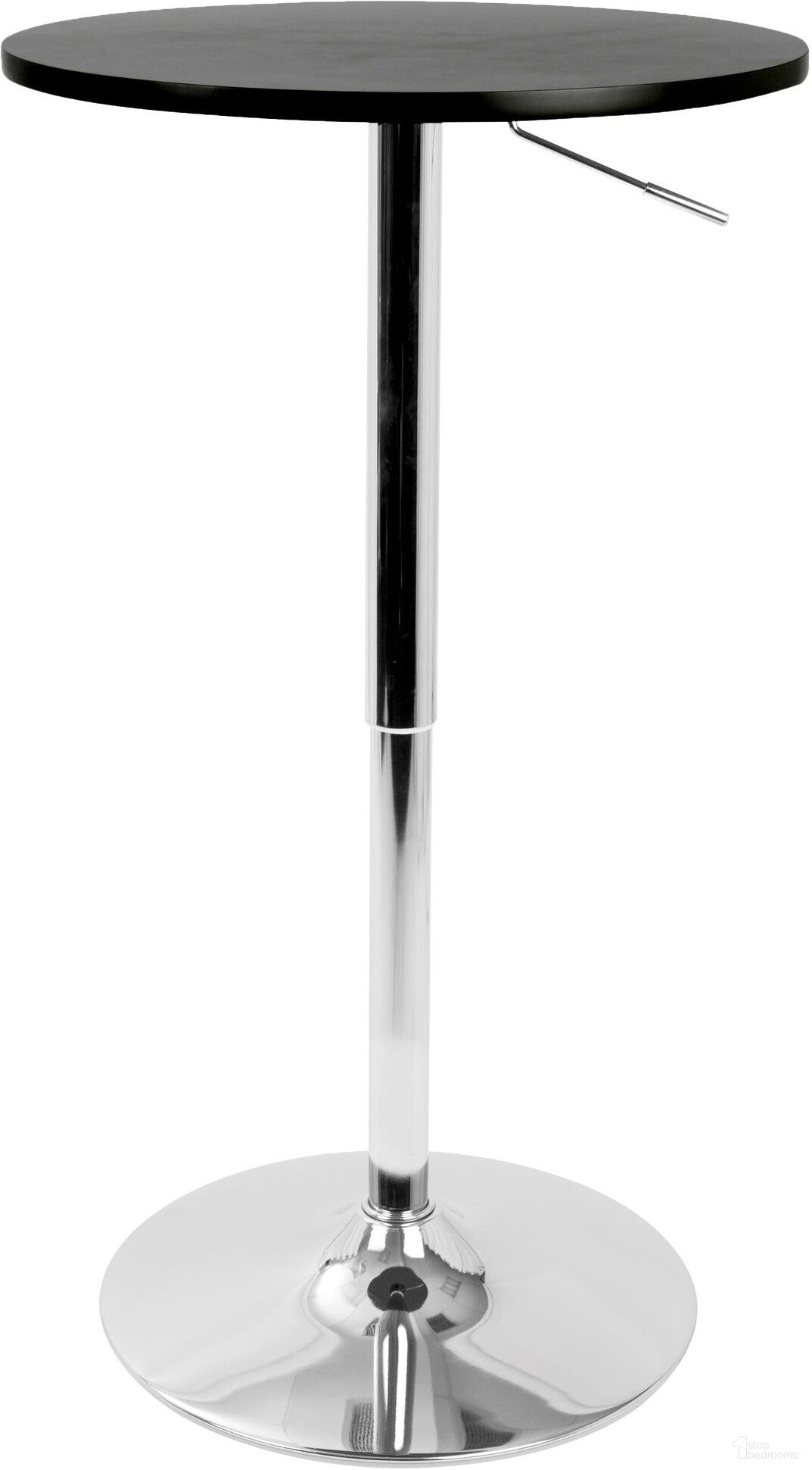 The appearance of Adjustable Contemporary Bar Table In Black designed by Lumisource in the modern / contemporary interior design. This black piece of furniture was selected by 1StopBedrooms from to add a touch of cosiness and style into your home. Sku: BT-ADJ23TW BK. Material: MDF.