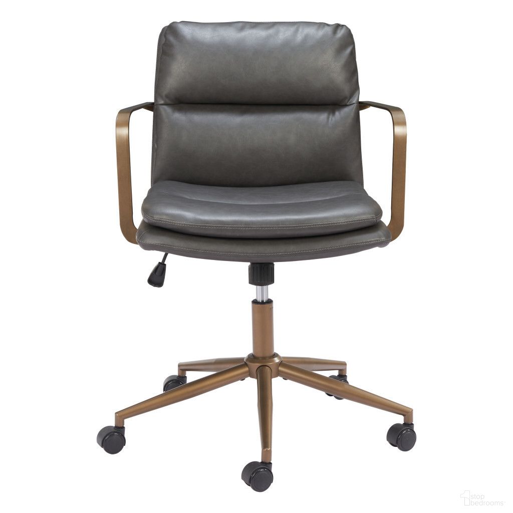 The appearance of Adjustable Height Swivel Rolling Office Chair In Bronze and Dark Grey designed by Homeroots in the modern / contemporary interior design. This bronze/dark grey piece of furniture was selected by 1StopBedrooms from to add a touch of cosiness and style into your home. Sku: 572154. Material: Fabric.