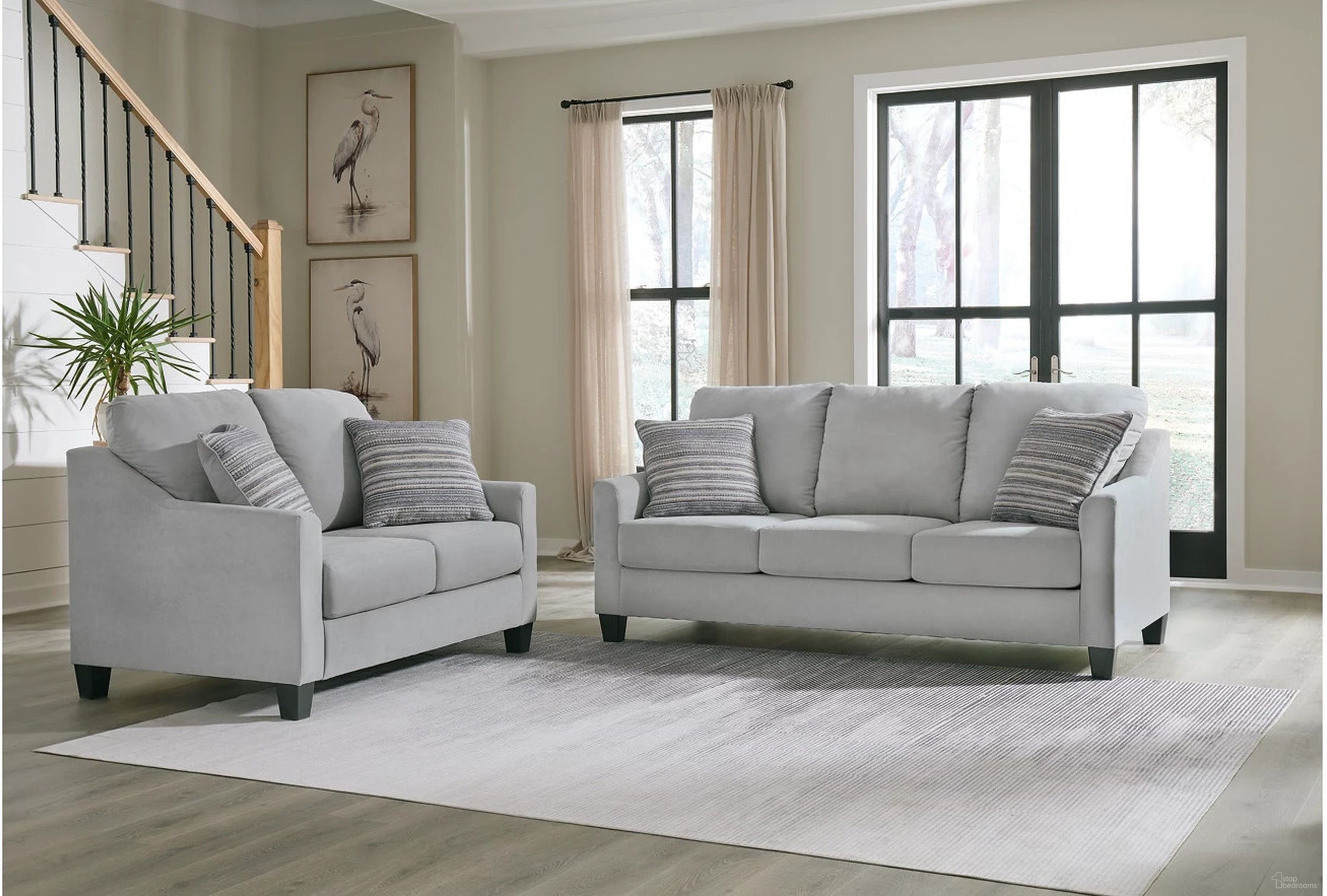 The appearance of Adlai Living Room Set In Shadow designed by Signature Design by Ashley in the modern / contemporary interior design. This shadow piece of furniture was selected by 1StopBedrooms from Adlai Collection to add a touch of cosiness and style into your home. Sku: 3010338;3010335. Material: Fabric.