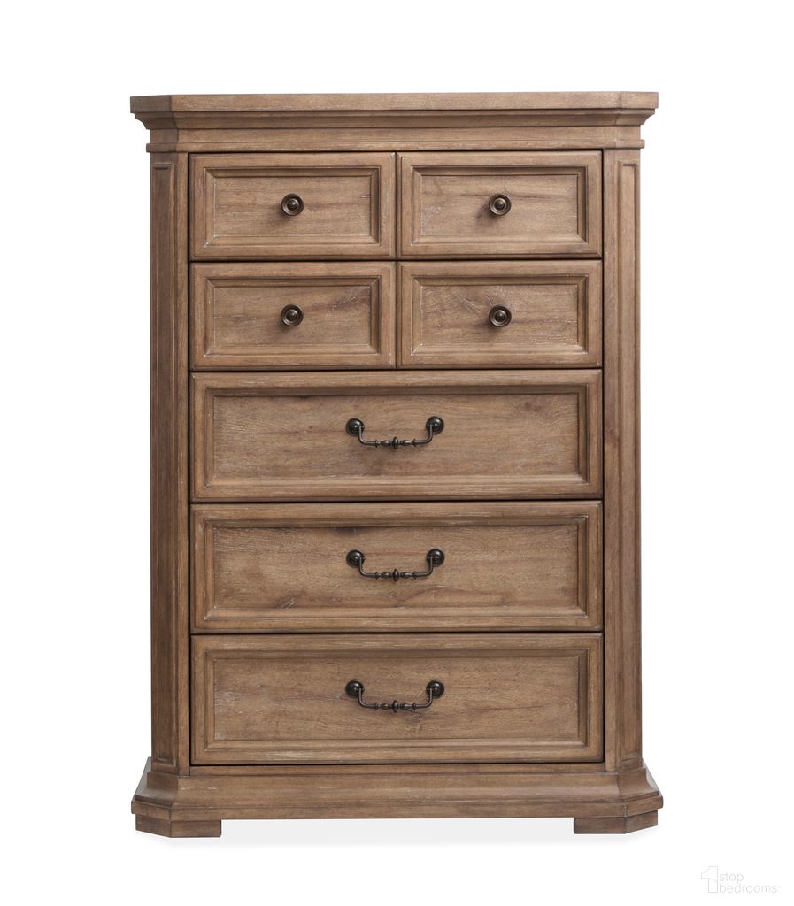 The appearance of Adler Court Drawer Chest In Florentine Walnut designed by Magnussen in the transitional interior design. This florentine walnut piece of furniture was selected by 1StopBedrooms from Adler Court Collection to add a touch of cosiness and style into your home. Sku: B5991-10. Material: Oak Veneer.