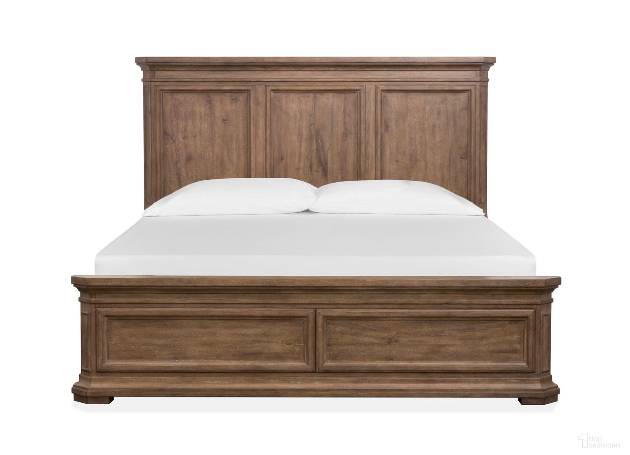 The appearance of Adler Court Queen Panel Bed In Florentine Walnut designed by Magnussen in the transitional interior design. This florentine walnut piece of furniture was selected by 1StopBedrooms from Adler Court Collection to add a touch of cosiness and style into your home. Sku: B5991-54H;B5991-55F;B5991-55R. Bed Type: Panel Bed. Bed Size: Queen. Material: Oak Veneer.