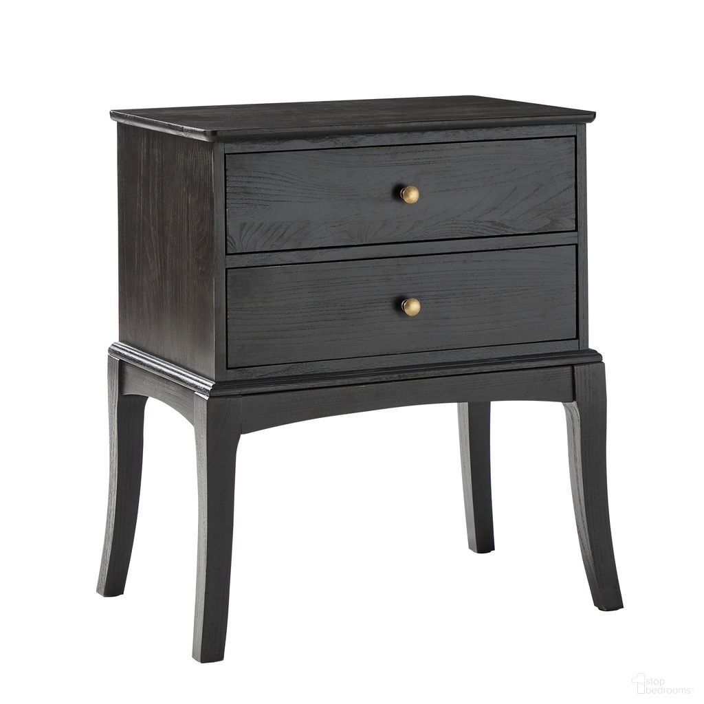 The appearance of Adolf 2-Drawer Nightstand In Charcoal designed by Karat Home in the modern / contemporary interior design. This charcoal piece of furniture  was selected by 1StopBedrooms from Adolf Collection to add a touch of cosiness and style into your home. Sku: NSCL1176-CHA. Material: Solid Wood.