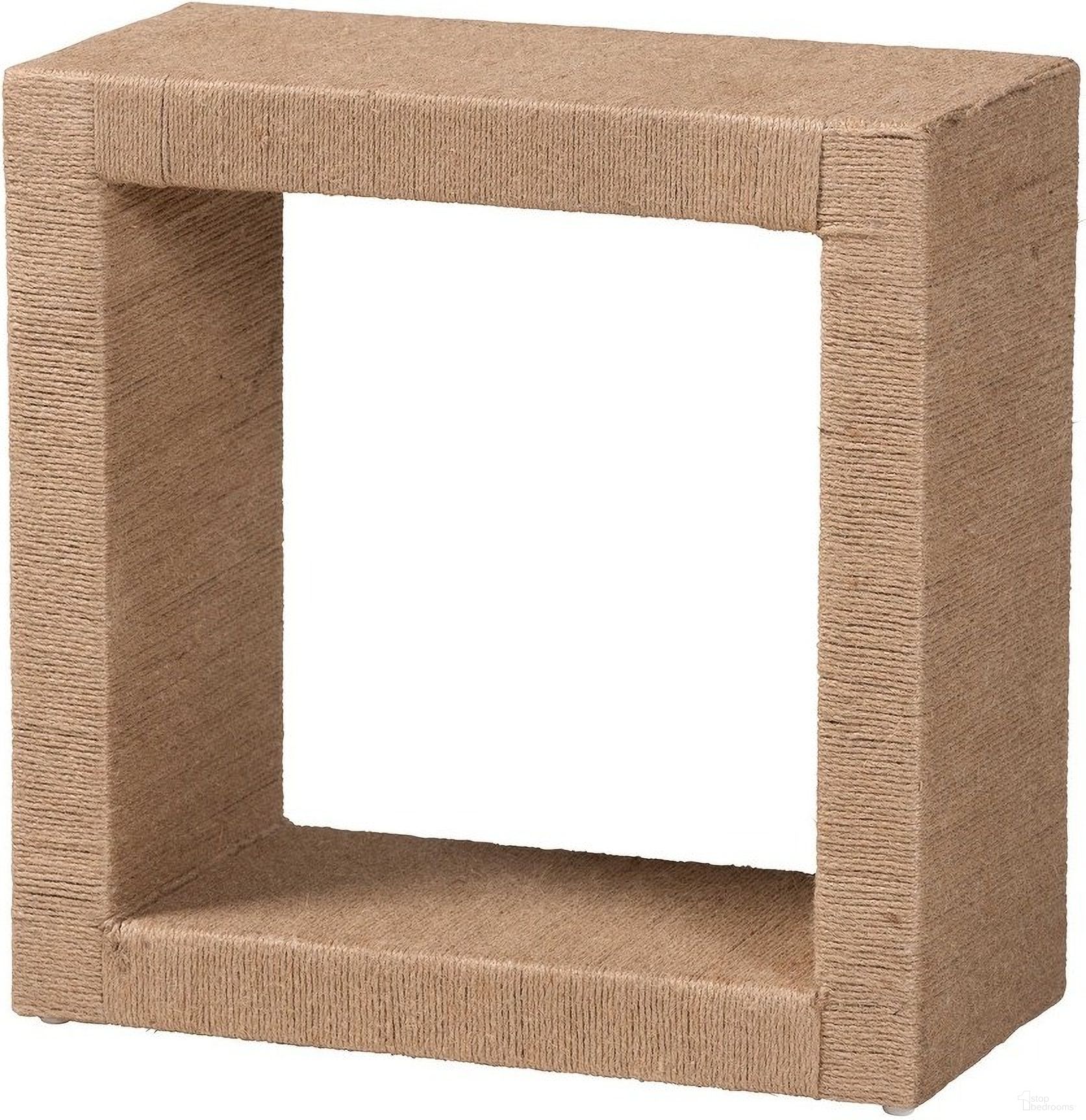 Adonica Jute and Wood End Table In Natural Brown