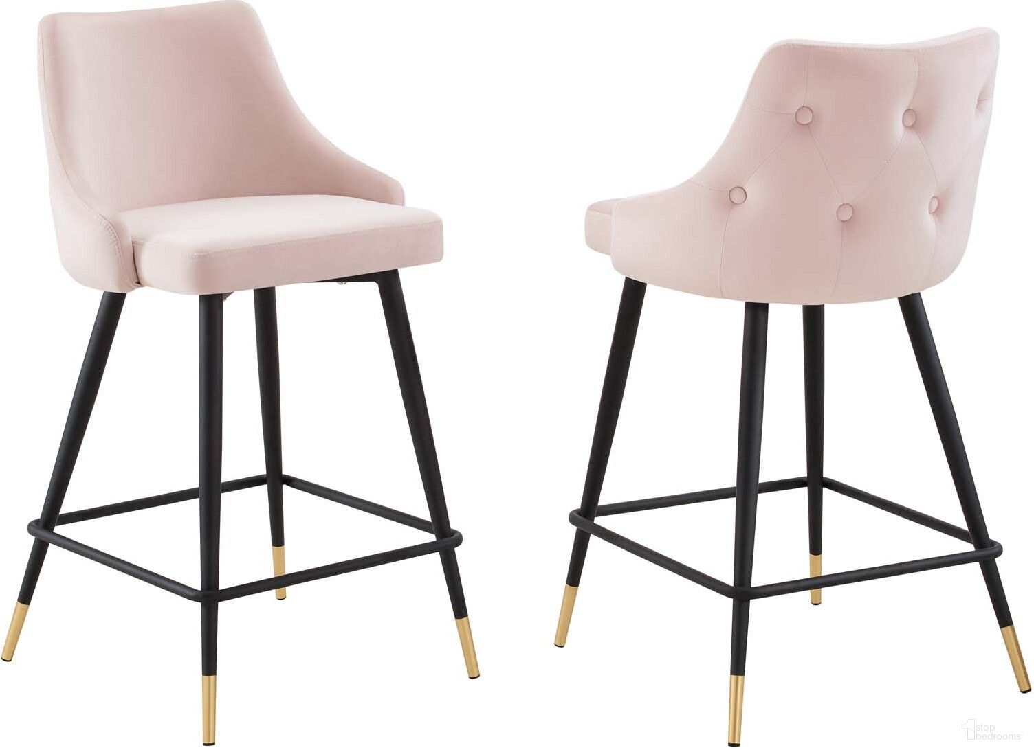 The appearance of Adorn Performance Velvet Counter Stool Set of 2 In Pink designed by Modway in the modern / contemporary interior design. This pink piece of furniture was selected by 1StopBedrooms from Adorn Collection to add a touch of cosiness and style into your home. Sku: EEI-3908-PNK;EEI-3908-PNK. Material: Plywood.