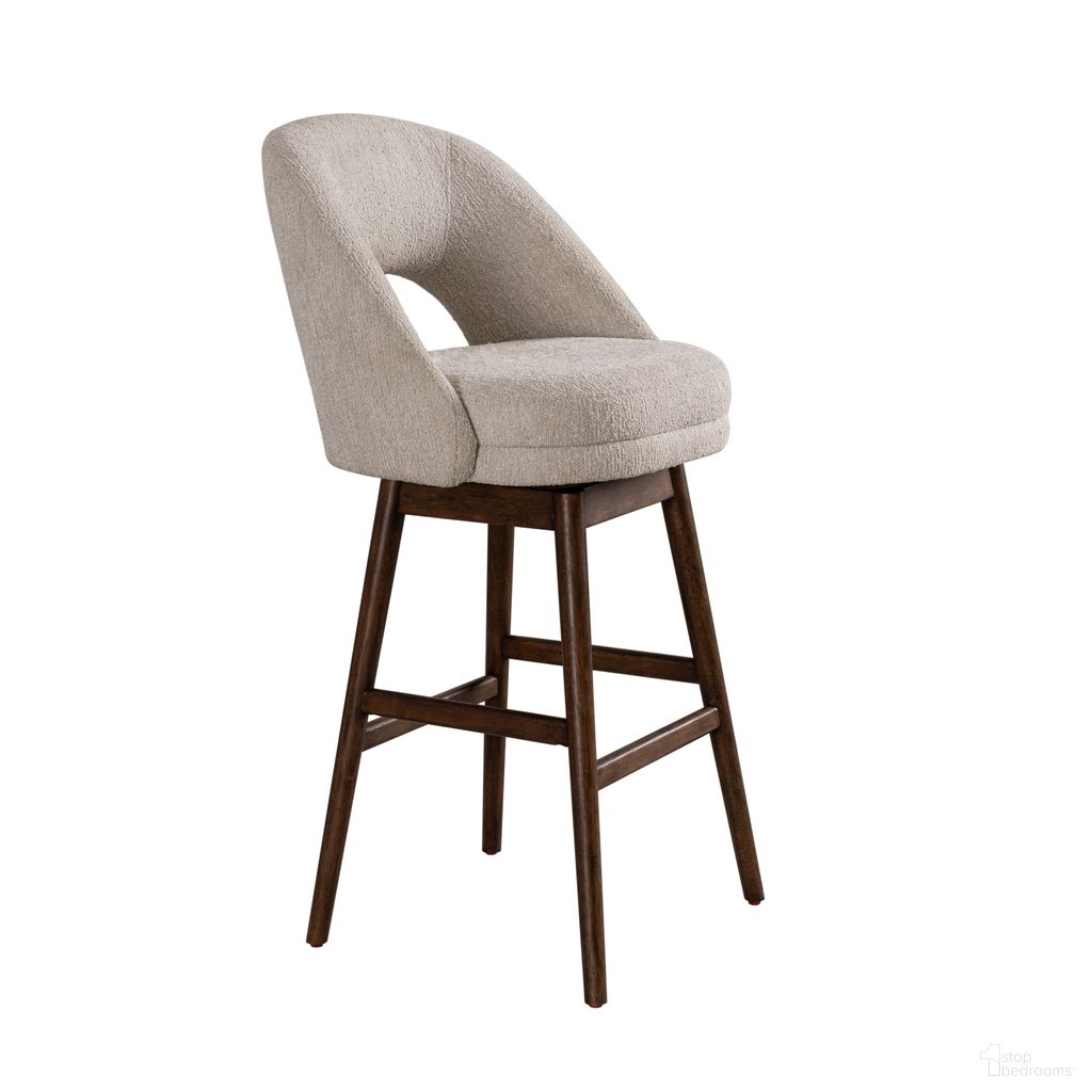 The appearance of Adrian 30 Inch Bar Height Swivel Barstool Set of 4 In Ancient Stone and Brown designed by Armen Living in the modern / contemporary interior design. This ancient stone and brown piece of furniture was selected by 1StopBedrooms from Adrian Collection to add a touch of cosiness and style into your home. Sku: LCADBABRNAS30;LCADBABRNAS30;LCADBABRNAS30;LCADBABRNAS30. Material: Polyester.