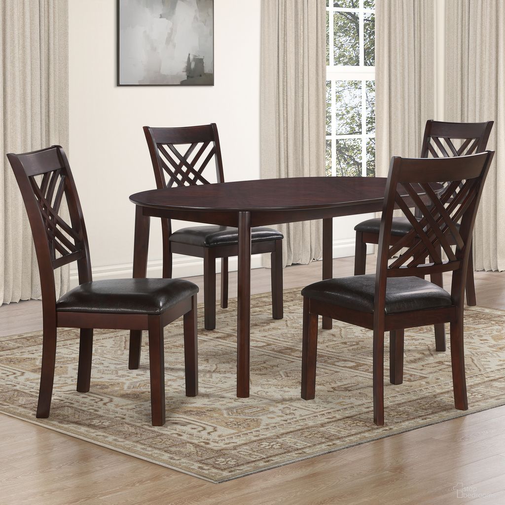 The appearance of Adrian Oval Dining Room Set In Brown designed by Steve Silver in the modern / contemporary interior design. This brown piece of furniture was selected by 1StopBedrooms from Adrian Collection to add a touch of cosiness and style into your home. Sku: AD400T;AD600S. Table Top Shape: Oval. Material: Wood.