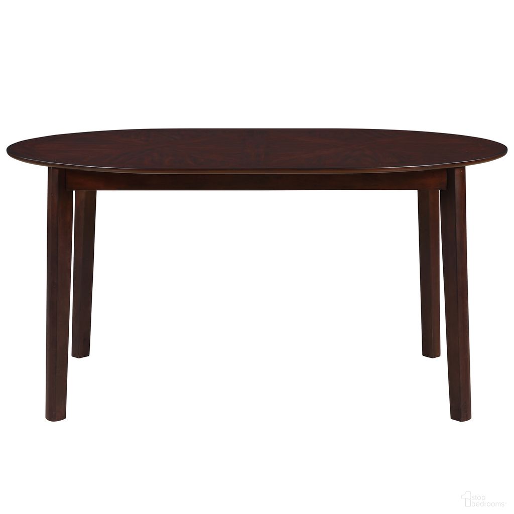 The appearance of Adrian Oval Table In Brown designed by Steve Silver in the modern / contemporary interior design. This brown piece of furniture was selected by 1StopBedrooms from Adrian Collection to add a touch of cosiness and style into your home. Sku: AD400T. Table Base Style: Legs. Table Top Shape: Oval. Material: Wood. Size: 42" x 60".
