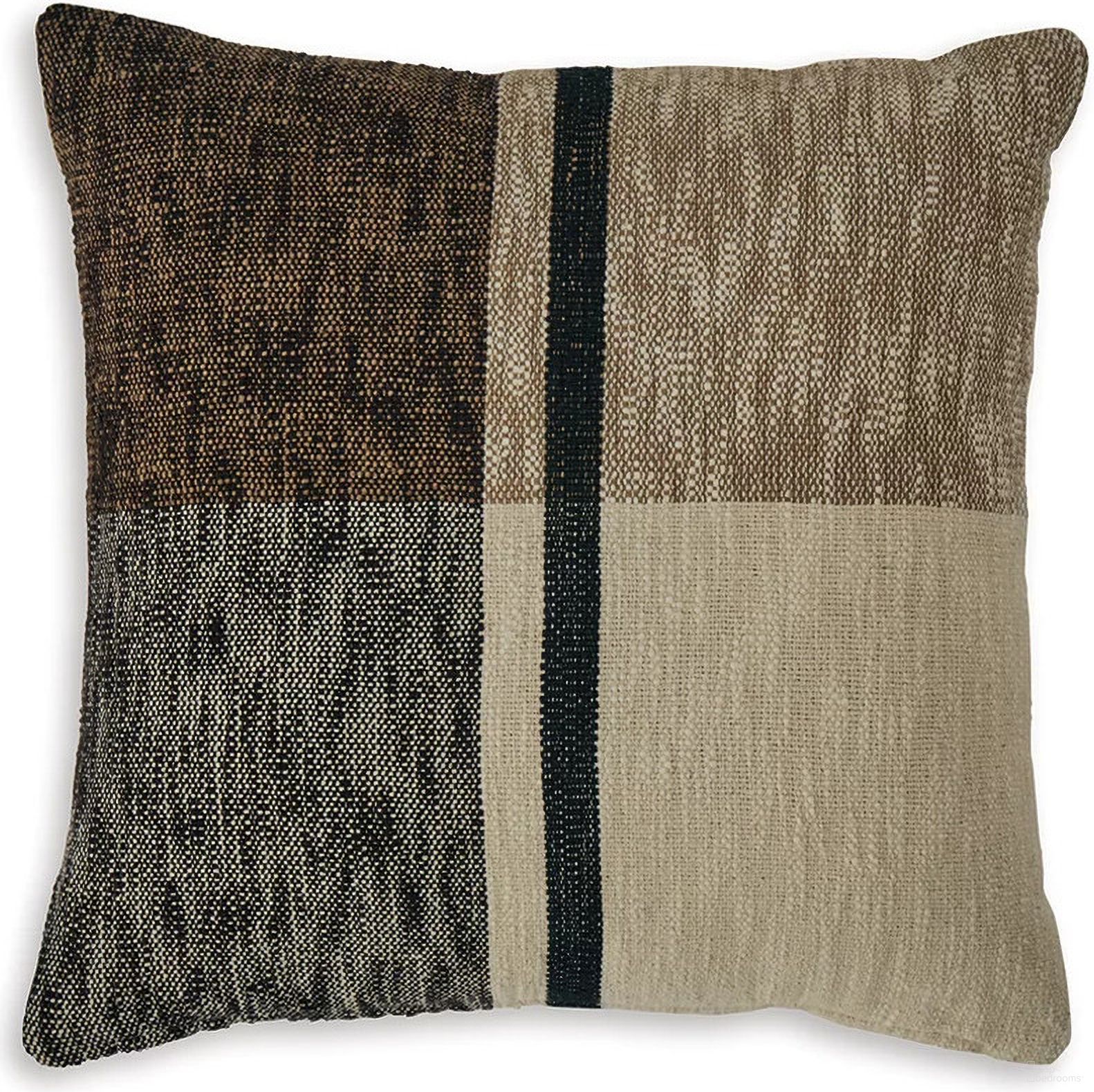 The appearance of Adrielton Pillow Set of 4 In Black and Brown designed by Signature Design by Ashley in the transitional interior design. This black and brown piece of furniture  was selected by 1StopBedrooms from Adrielton Collection to add a touch of cosiness and style into your home. Sku: A1001065. Material: Fabric.