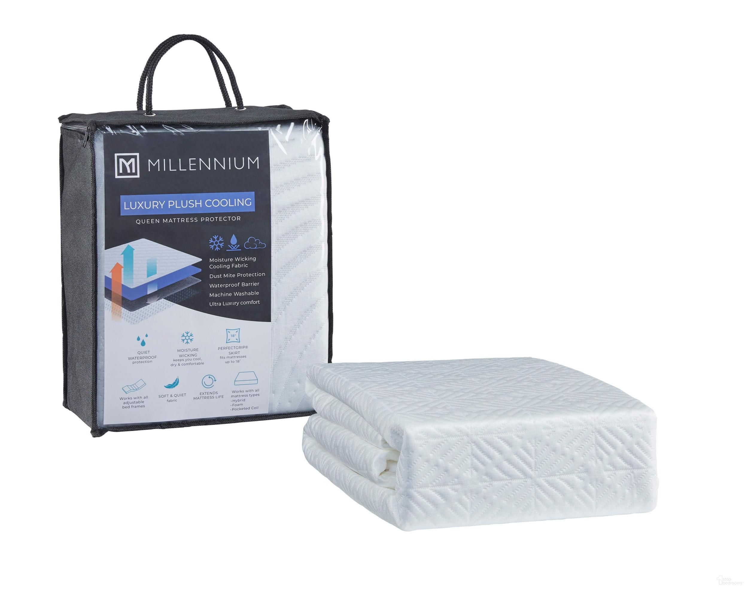 The appearance of Advanced Protector King Mattress Protector In White designed by Signature Design by Ashley in the traditional interior design. This white piece of furniture was selected by 1StopBedrooms from Advanced Protector Collection to add a touch of cosiness and style into your home. Sku: M30904P. Material: Fabric.