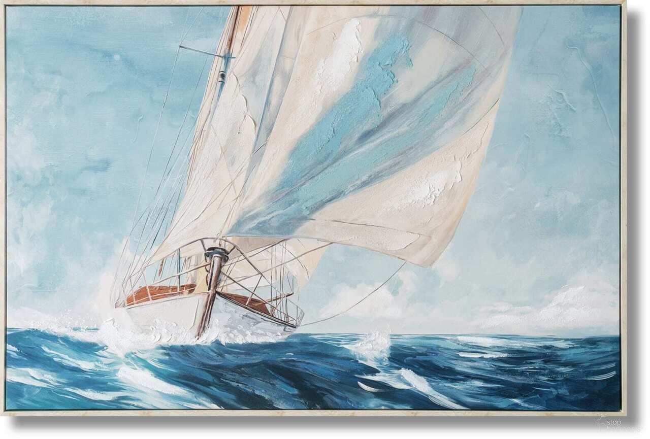 Adventurous Wind and Spray Regatta Canvas Wall Art In Multi
