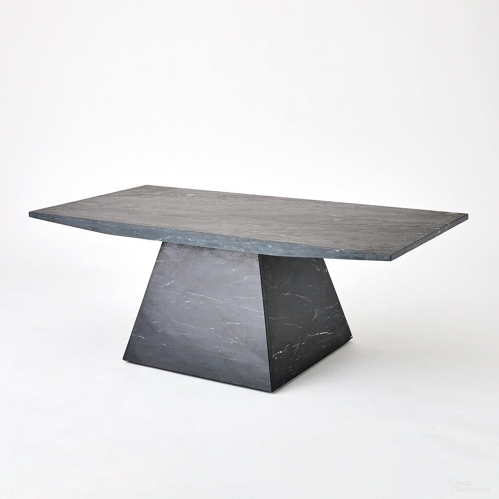 The appearance of Aero Leathered Marble Cocktail Table In Black designed by Global Views in the modern / contemporary interior design. This black piece of furniture was selected by 1StopBedrooms from Aero Collection to add a touch of cosiness and style into your home. Sku: 993926. Material: Marble.