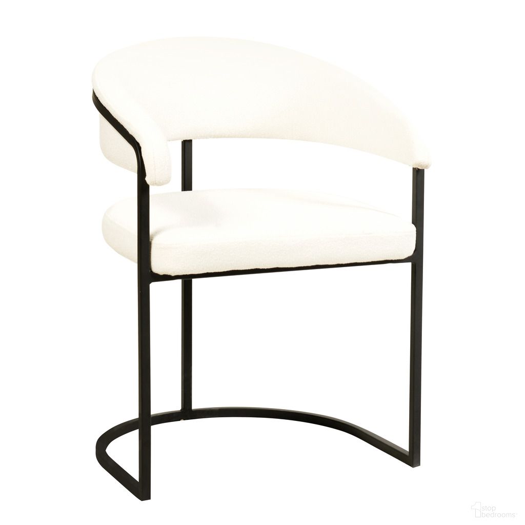 The appearance of Aero Modern Dining Chair Set of 4 In White designed by LeisureMod in the modern / contemporary interior design. This white piece of furniture  was selected by 1StopBedrooms from Aero Collection to add a touch of cosiness and style into your home. Sku: AC23W4. Chair Type: Arm Chair. Material: Boucle Fabric.