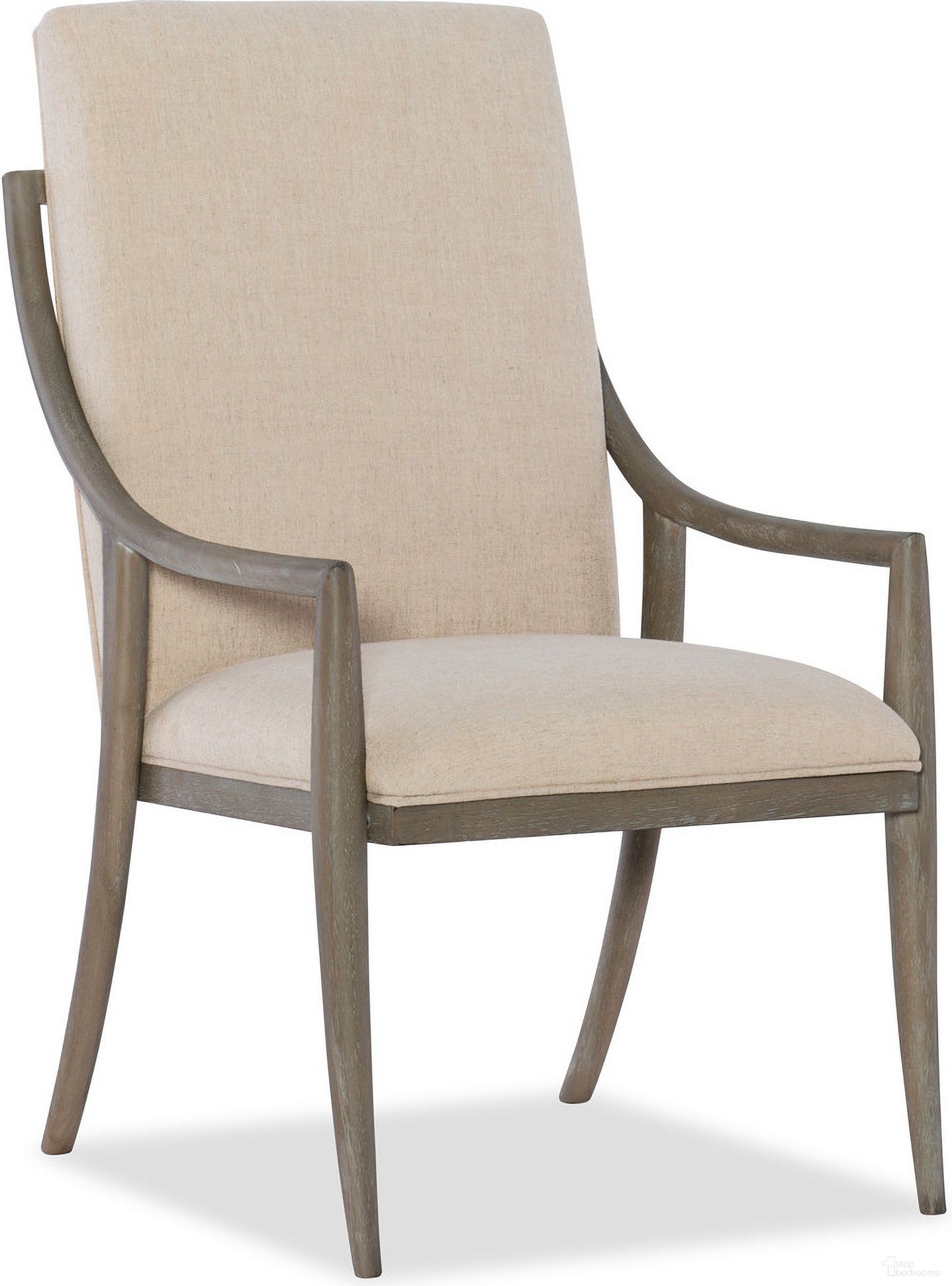 The appearance of Affinity Gray Host Chair Set of 2 designed by Hooker in the transitional interior design. This beige piece of furniture  was selected by 1StopBedrooms from Affinity Collection to add a touch of cosiness and style into your home. Sku: 6050-75500-GRY. Material: Fabric. Chair Type: Arm Chair.