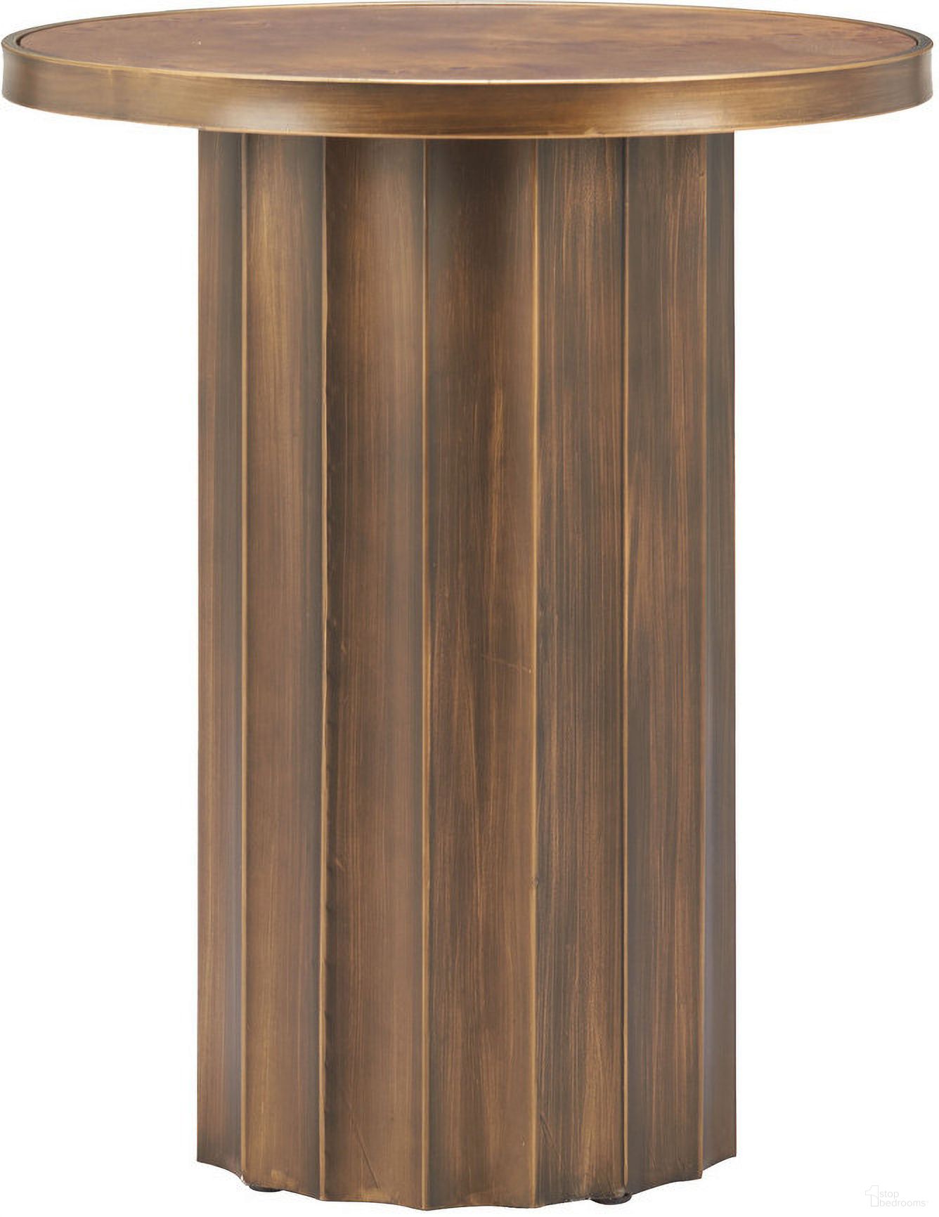 The appearance of Afinato Side Table In Brown designed by Zuo Modern in the modern / contemporary interior design. This brown piece of furniture  was selected by 1StopBedrooms from Afinato Collection to add a touch of cosiness and style into your home. Sku: 110754. Material: MDF.