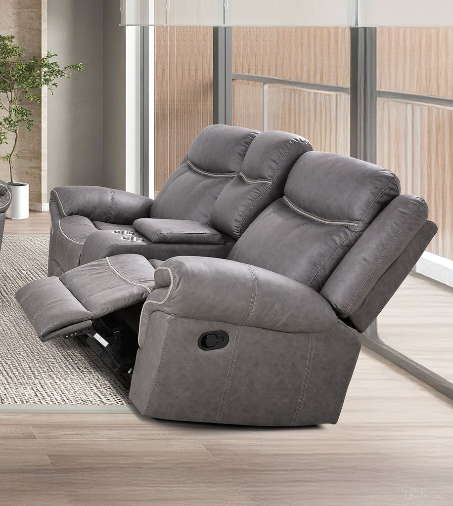 The appearance of Agata Loveseat In Warm Gray designed by Furniture of America in the transitional interior design. This warm gray piece of furniture was selected by 1StopBedrooms from Agata Collection to add a touch of cosiness and style into your home. Sku: NX6001WG-LV. Material: Leather.