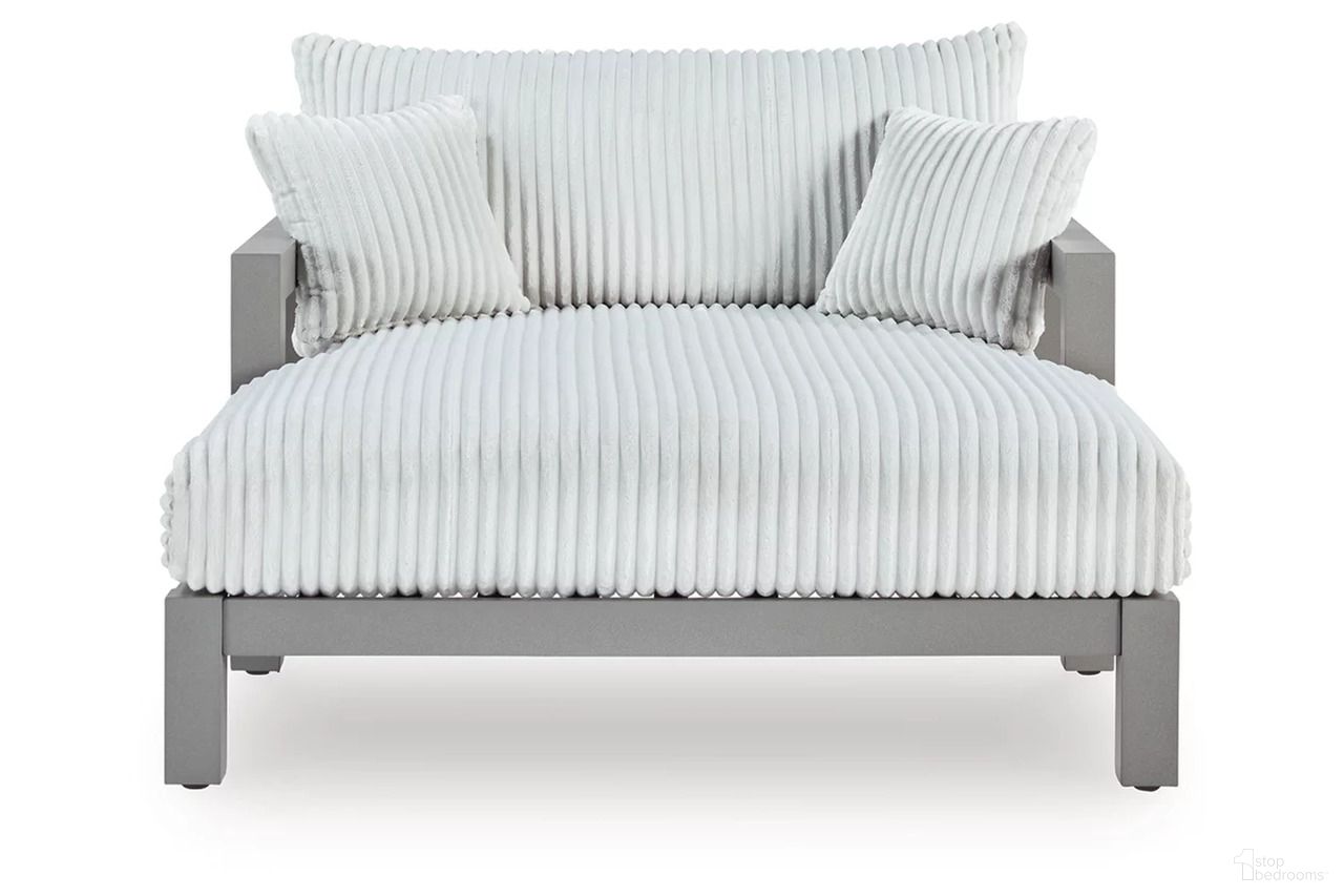 The appearance of Agoda Pearl Outdoor Chaise Lounge with Cushion In Gray designed by Signature Design by Ashley in the modern / contemporary interior design. This gray piece of furniture  was selected by 1StopBedrooms from Agoda Pearl Collection to add a touch of cosiness and style into your home. Sku: NCP695-815. Material: Fabric.