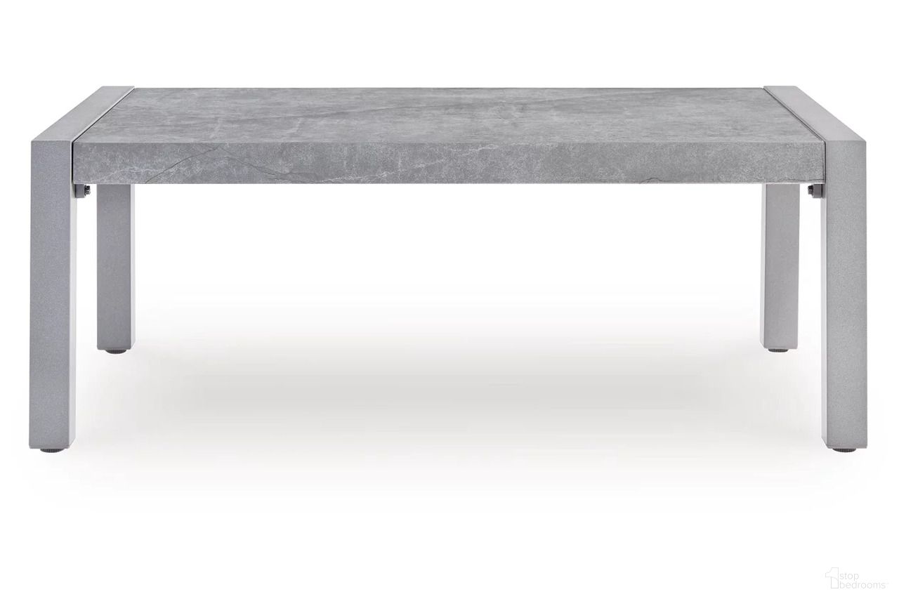 The appearance of Agoda Pearl Outdoor Coffee Table In Gray designed by Signature Design by Ashley in the modern / contemporary interior design. This gray piece of furniture was selected by 1StopBedrooms from Agoda Pearl Collection to add a touch of cosiness and style into your home. Sku: NCP695-701. Material: Metal. Table Top Shape: Rectangular.